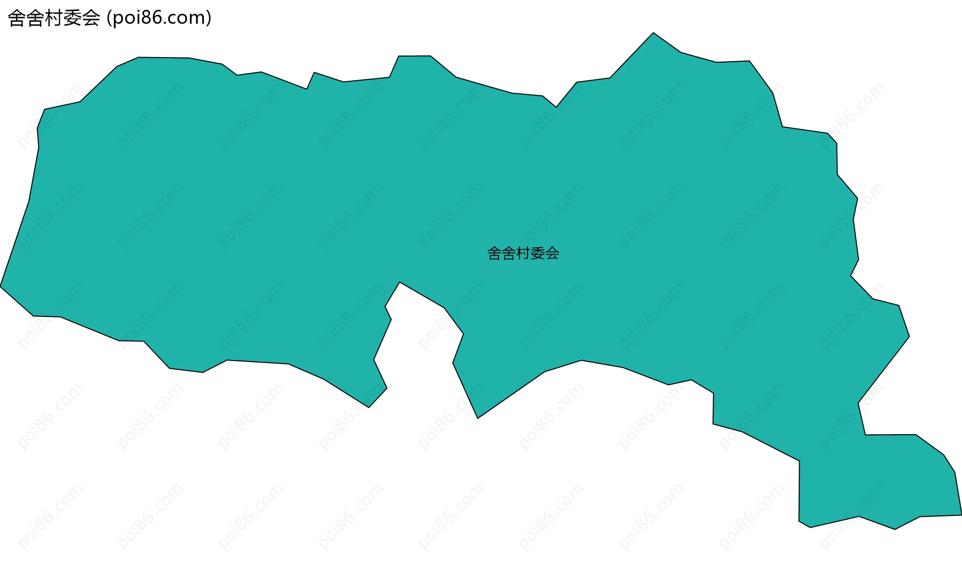 舍舍村委会边界地图