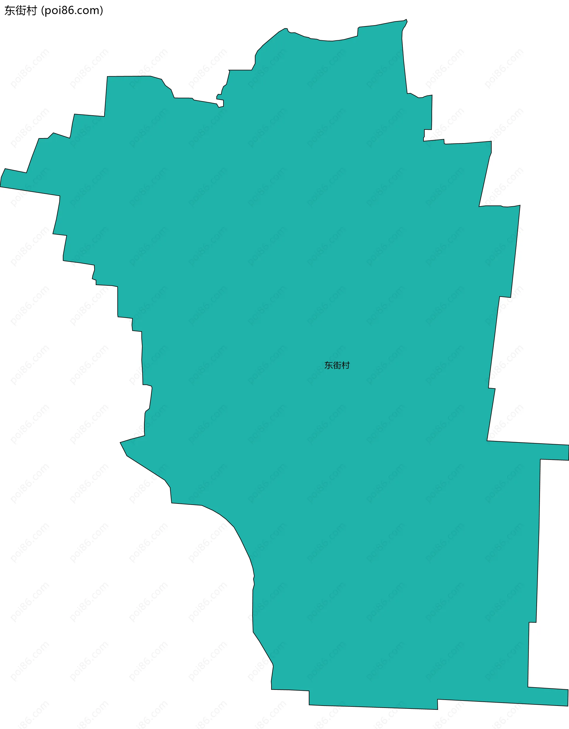 东街村边界地图