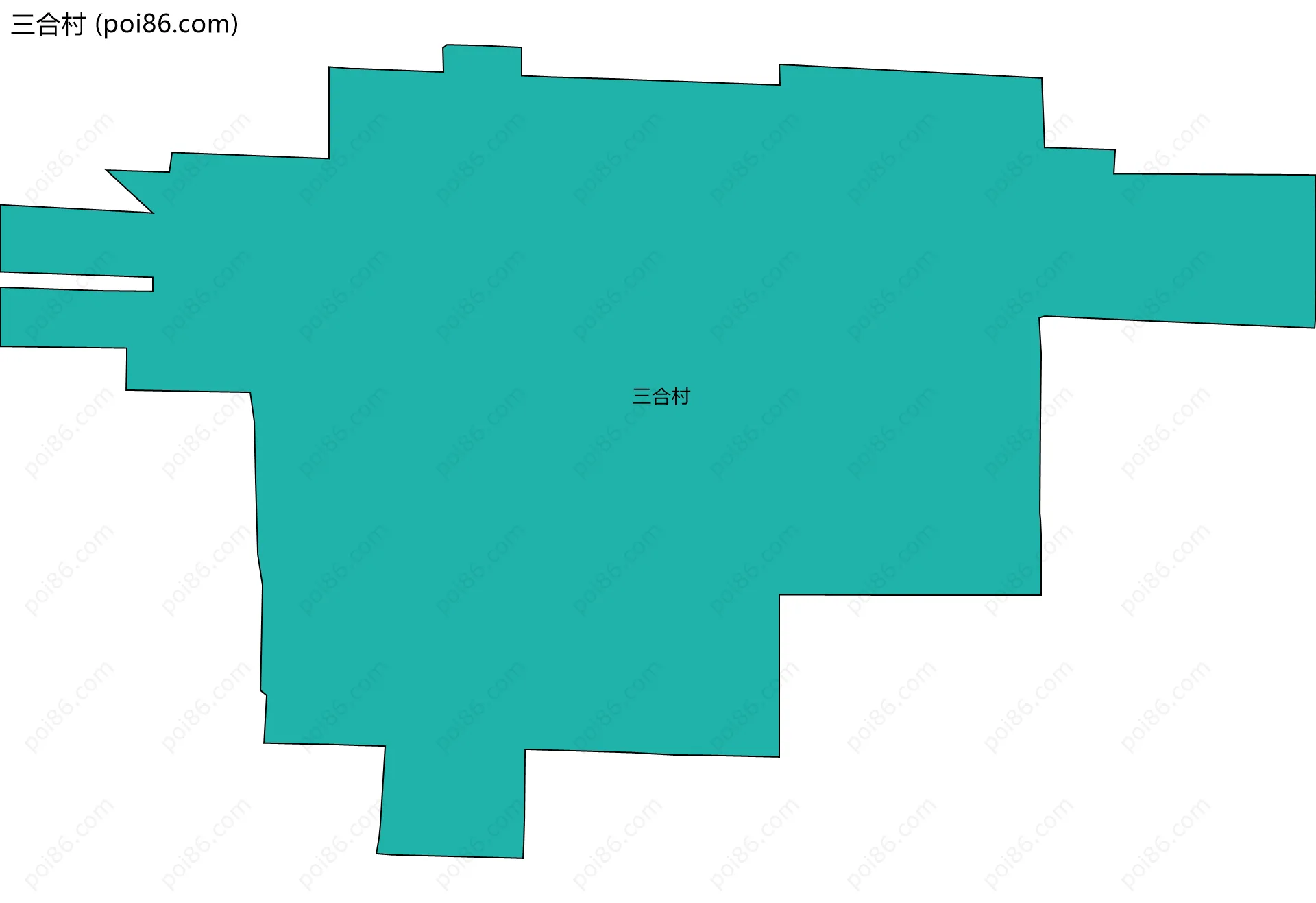 三合村边界地图