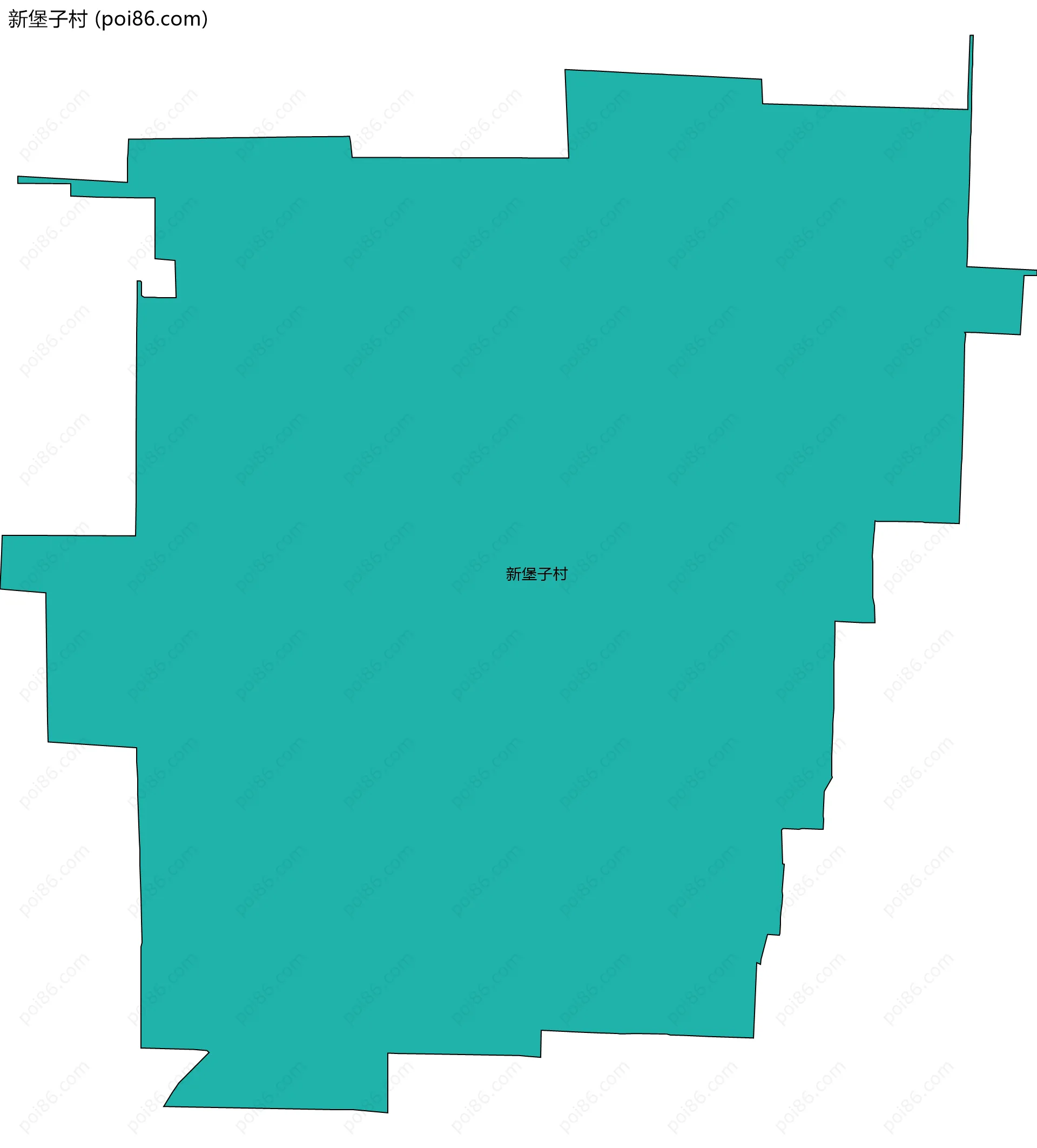 新堡子村边界地图