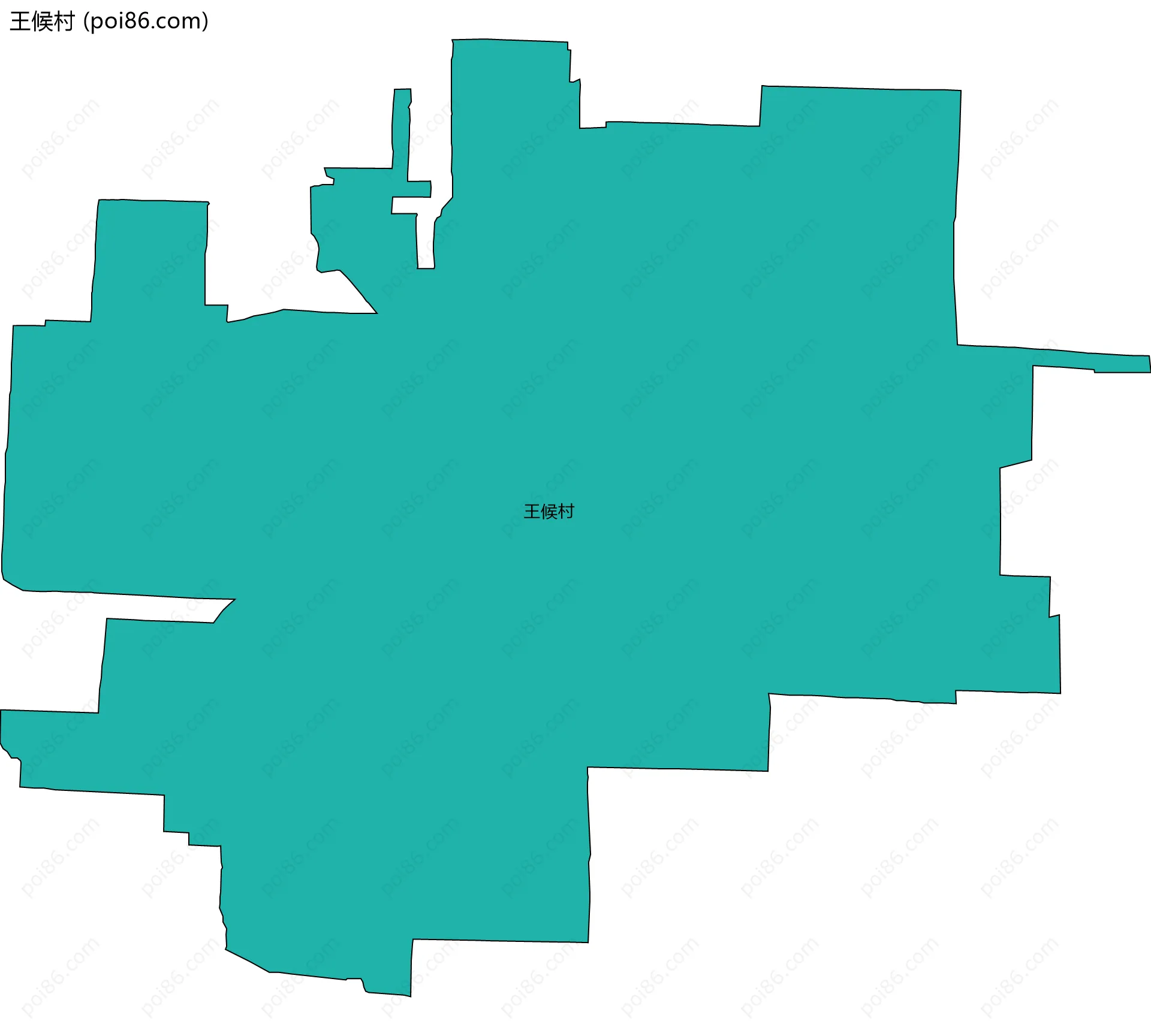 王候村边界地图