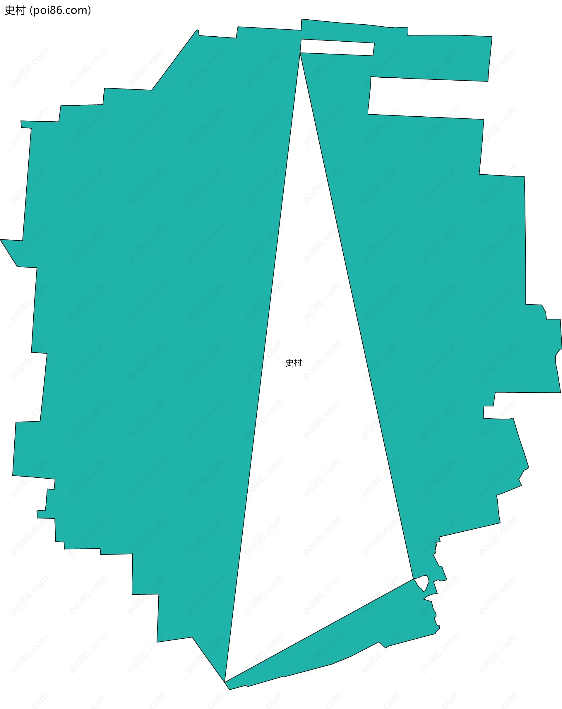 史村边界地图