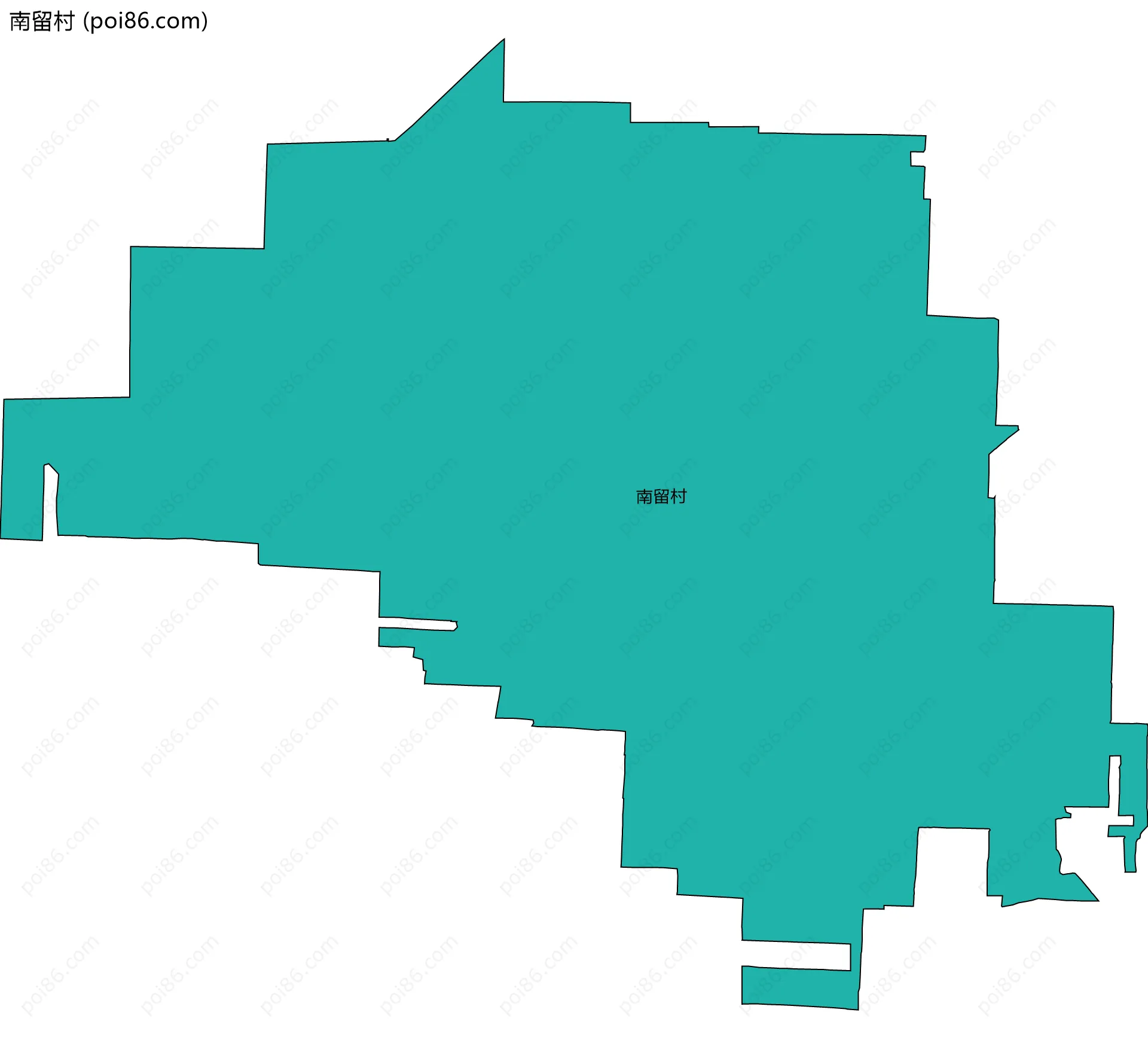 南留村边界地图