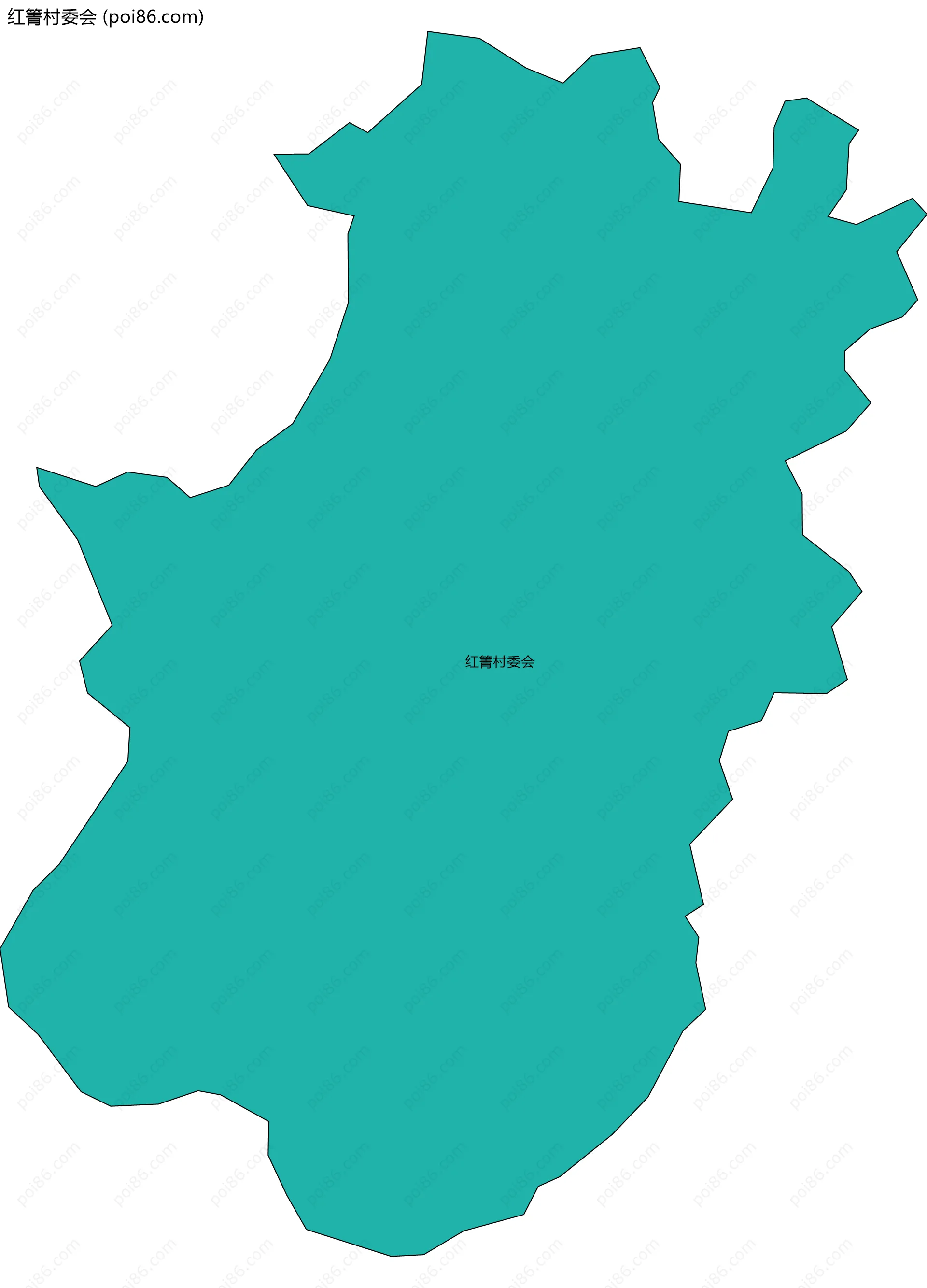 红箐村委会边界地图