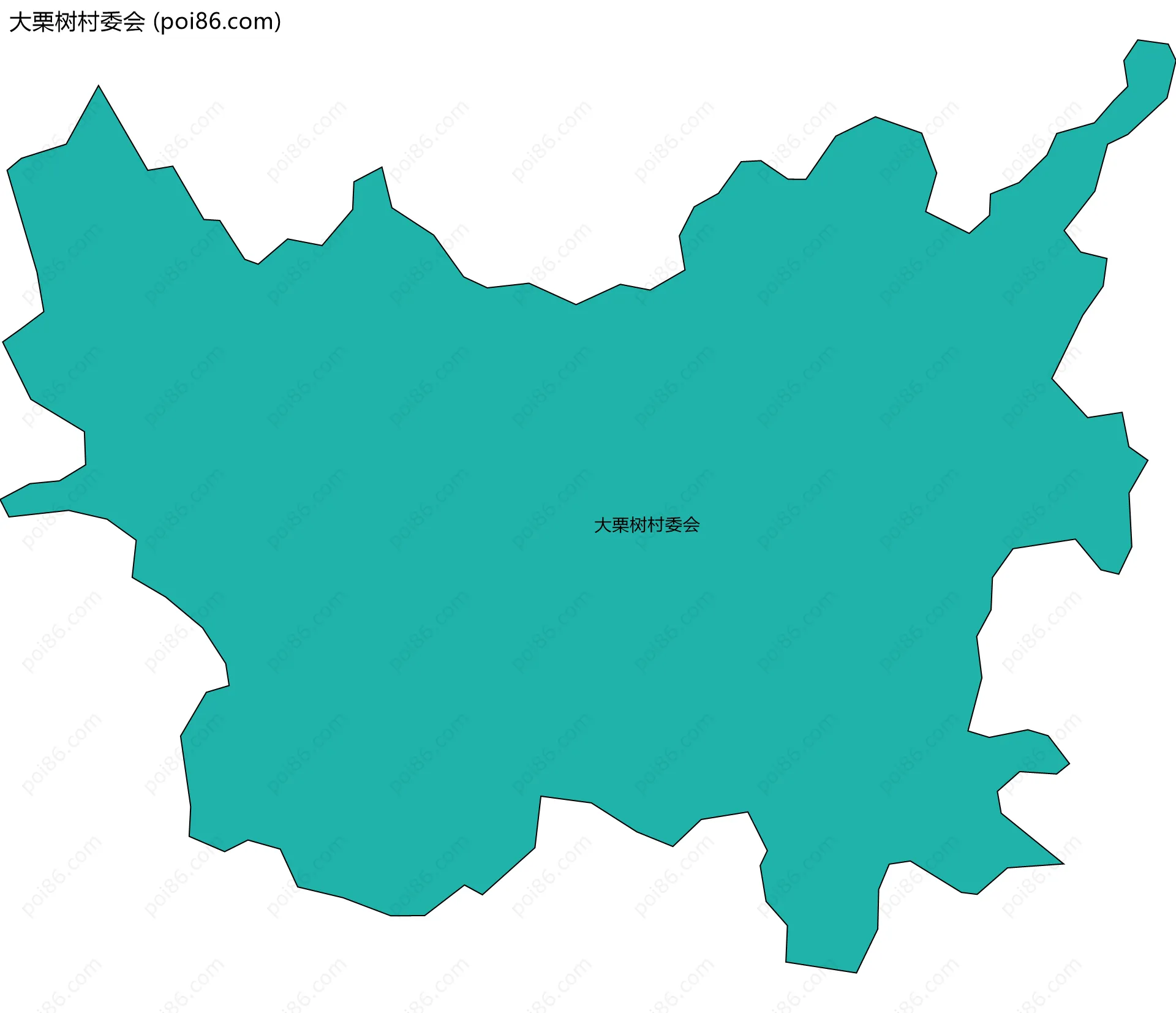 大栗树村委会边界地图