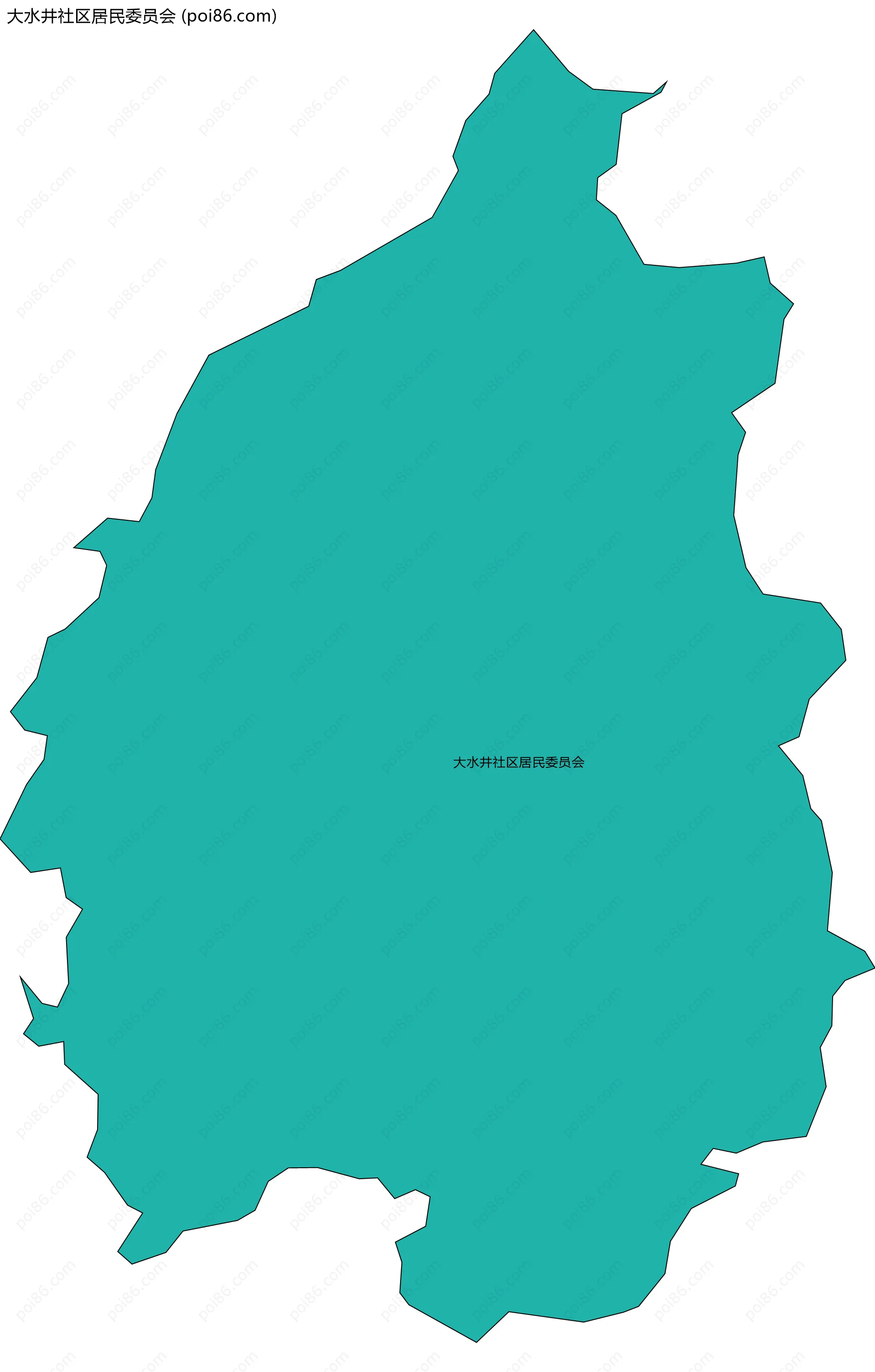 大水井社区居民委员会边界地图