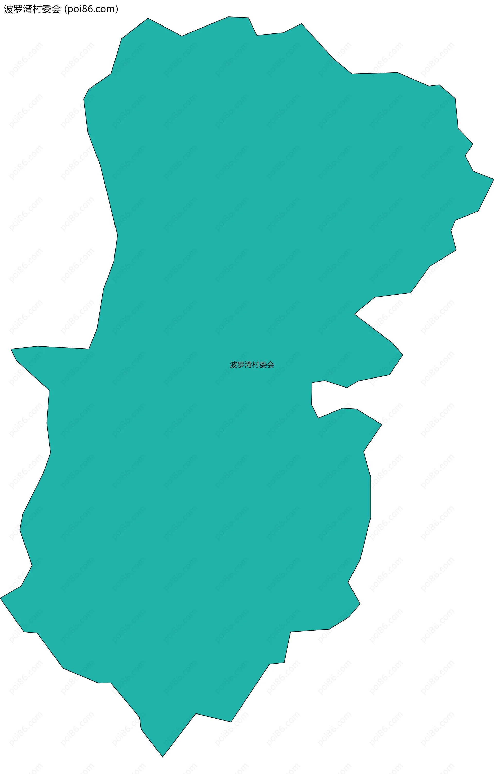 波罗湾村委会边界地图