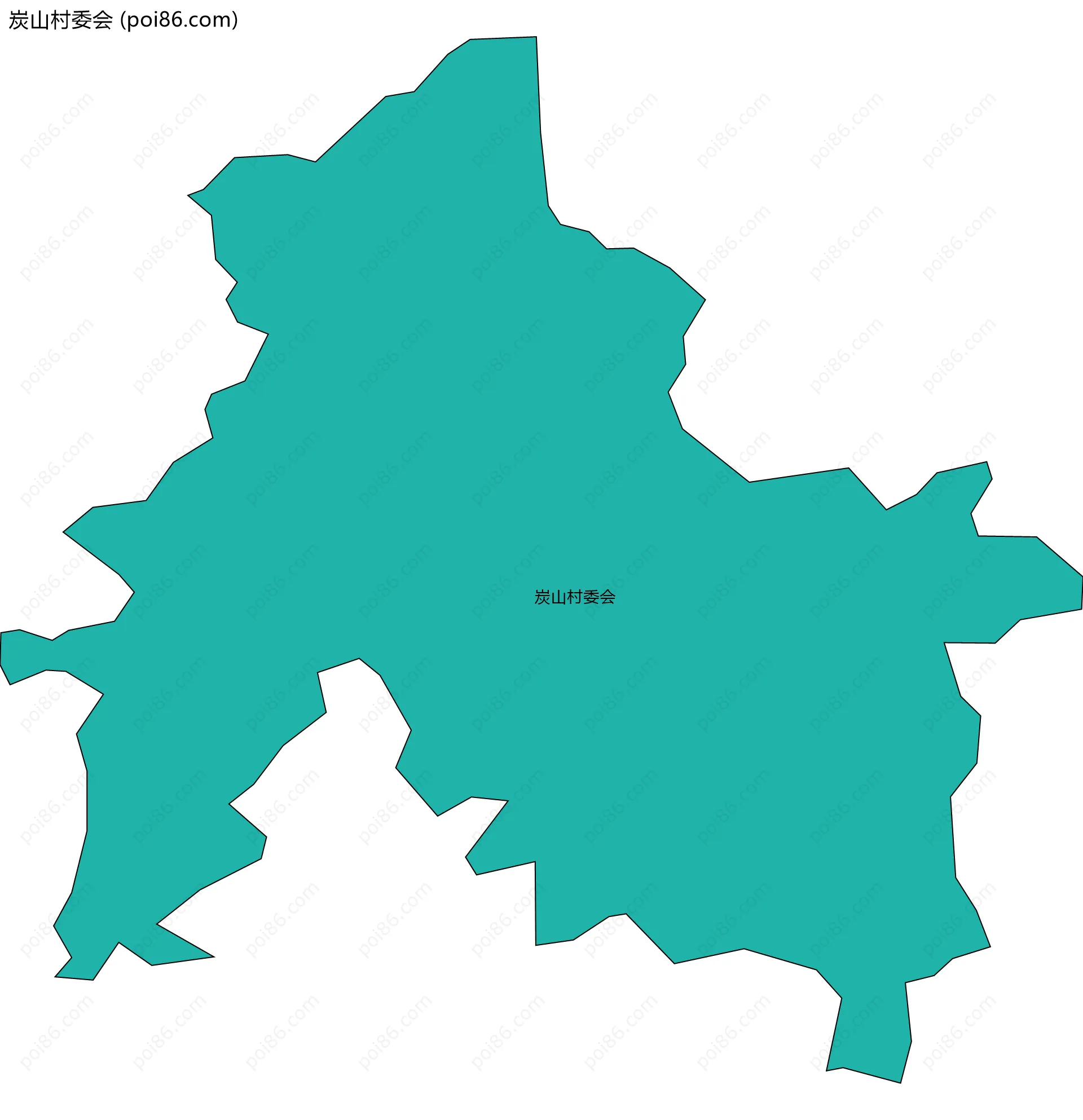 炭山村委会边界地图