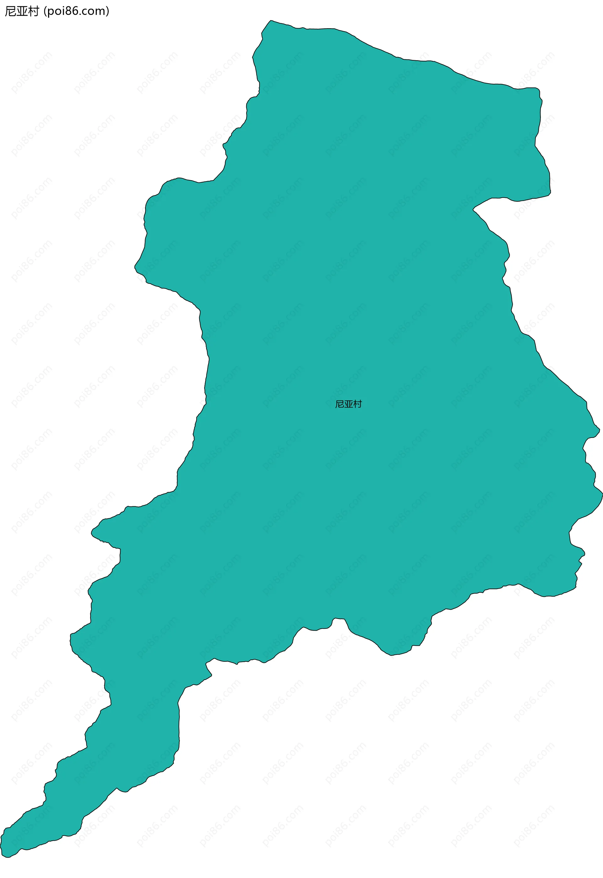 尼亚村边界地图