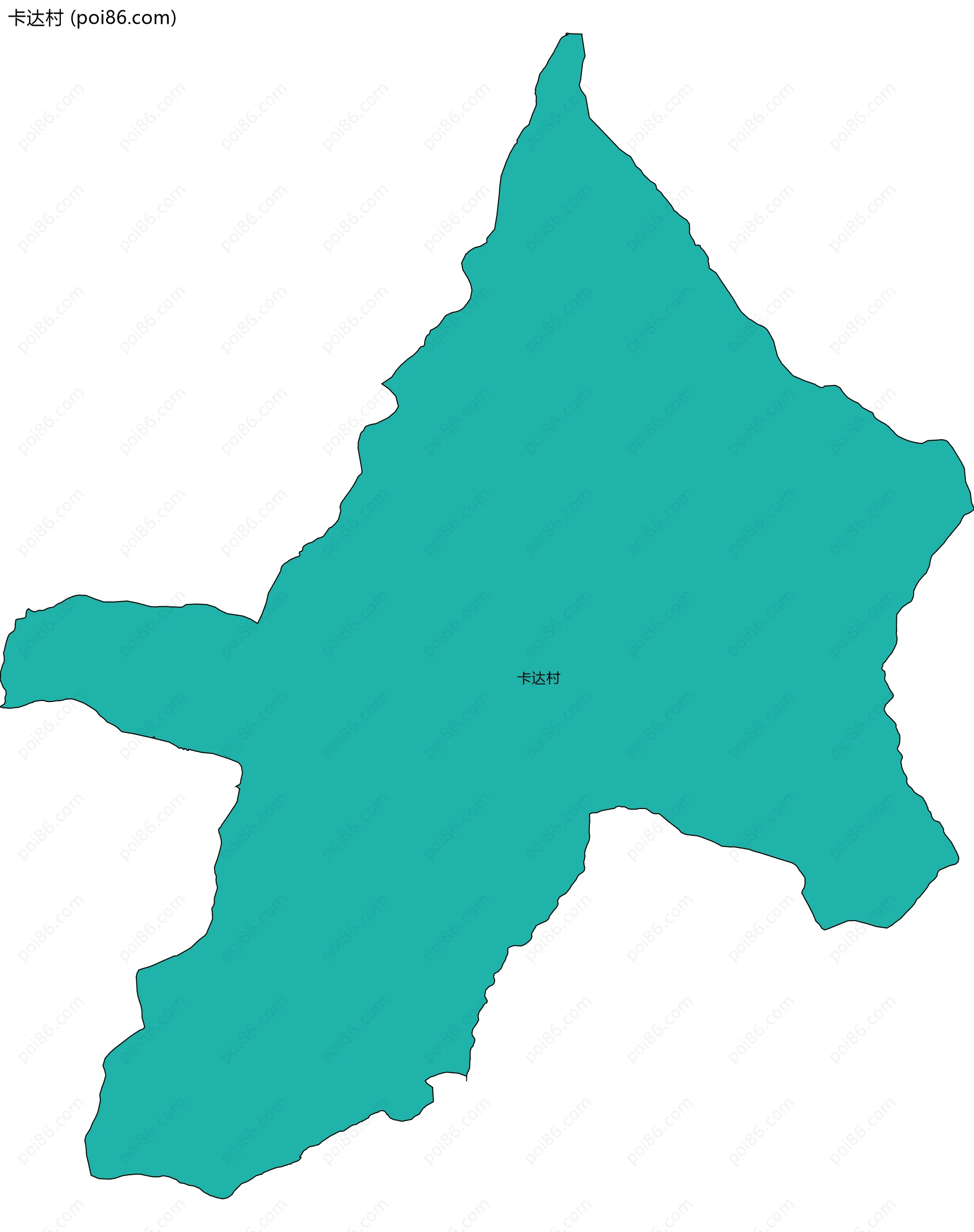 卡达村边界地图