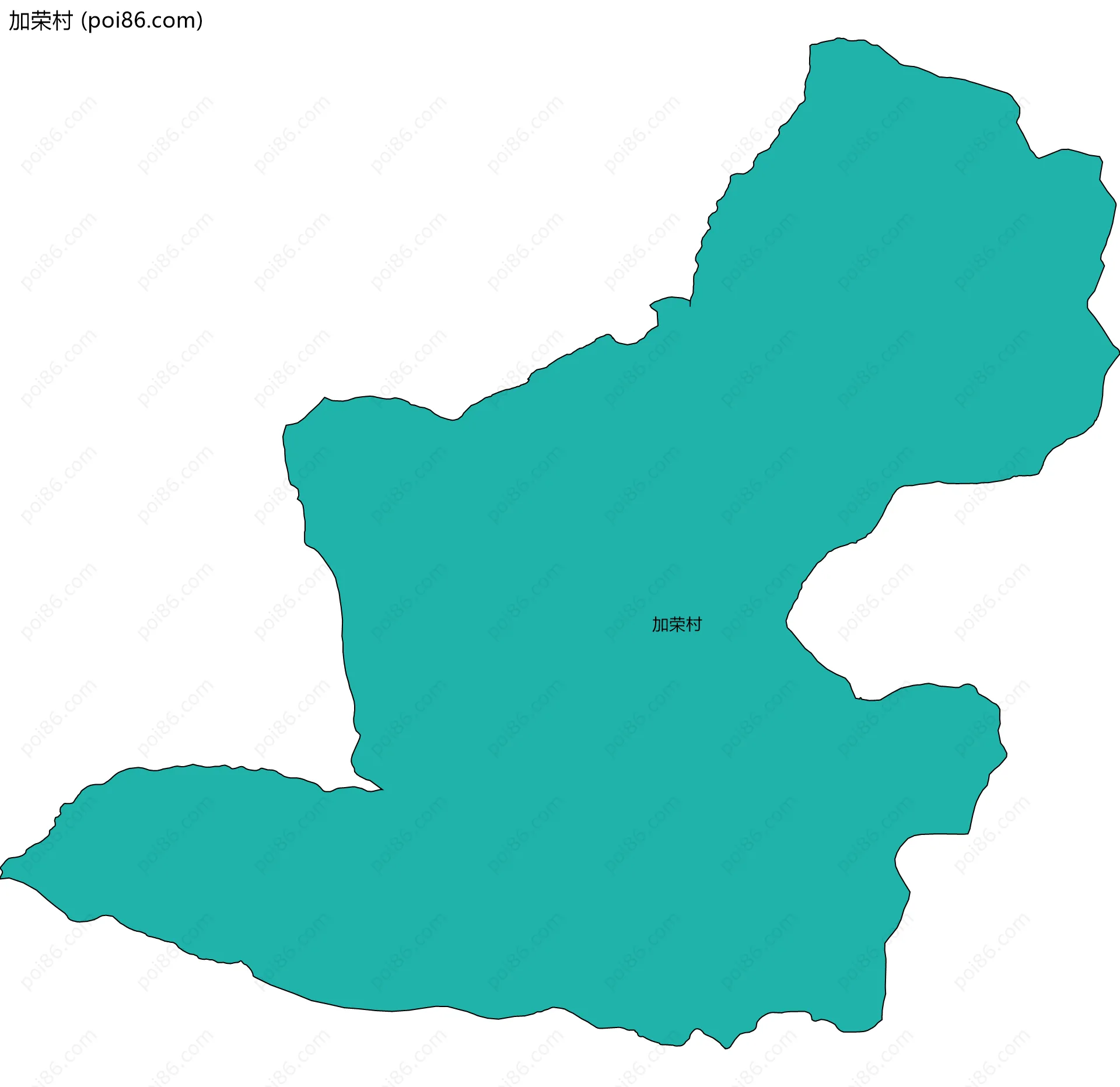 加荣村边界地图