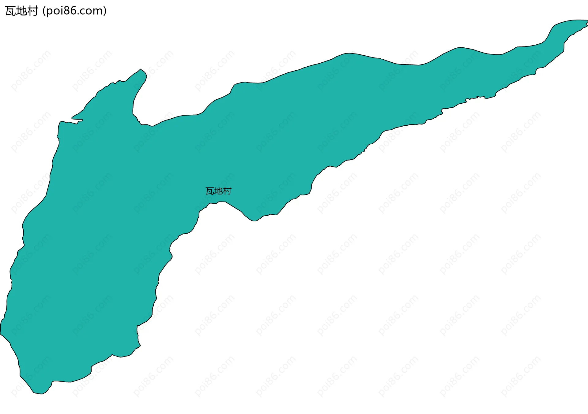 瓦地村边界地图