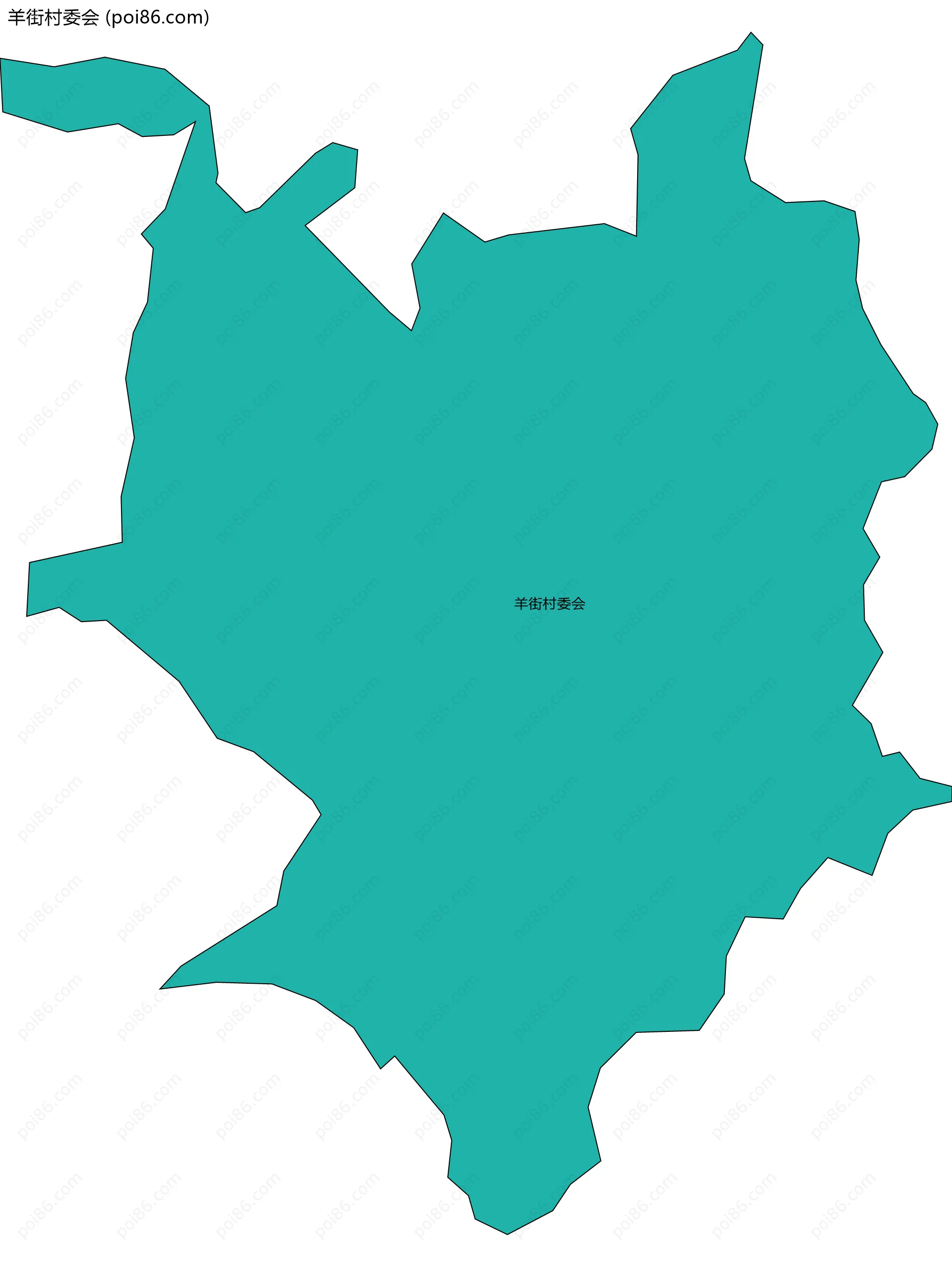 羊街村委会边界地图