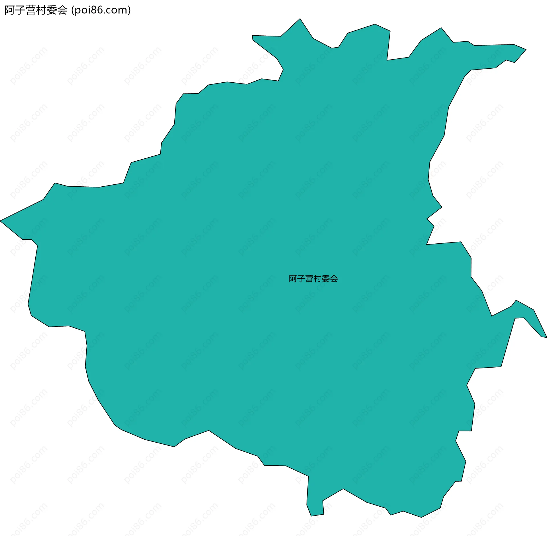 阿子营村委会边界地图