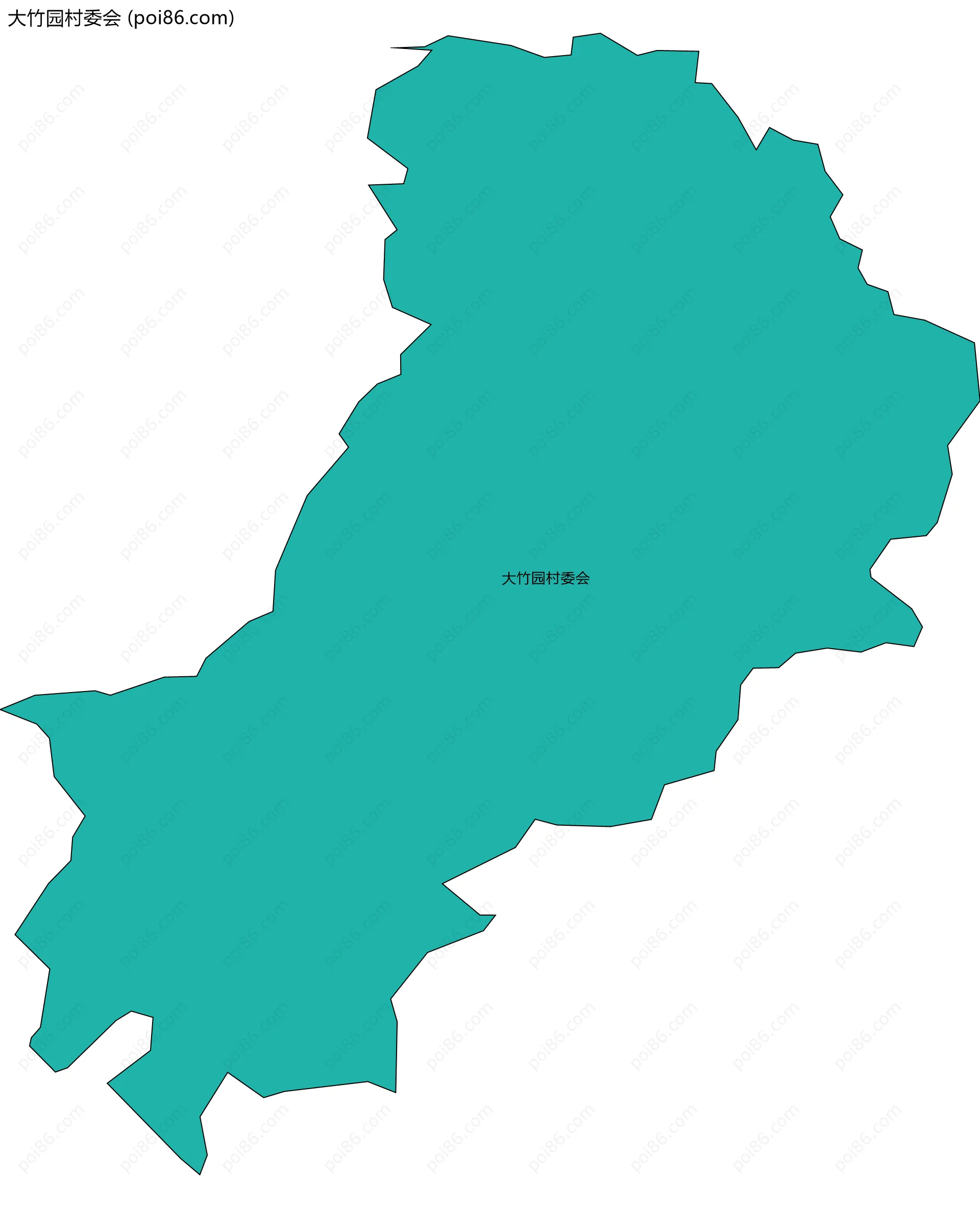 大竹园村委会边界地图