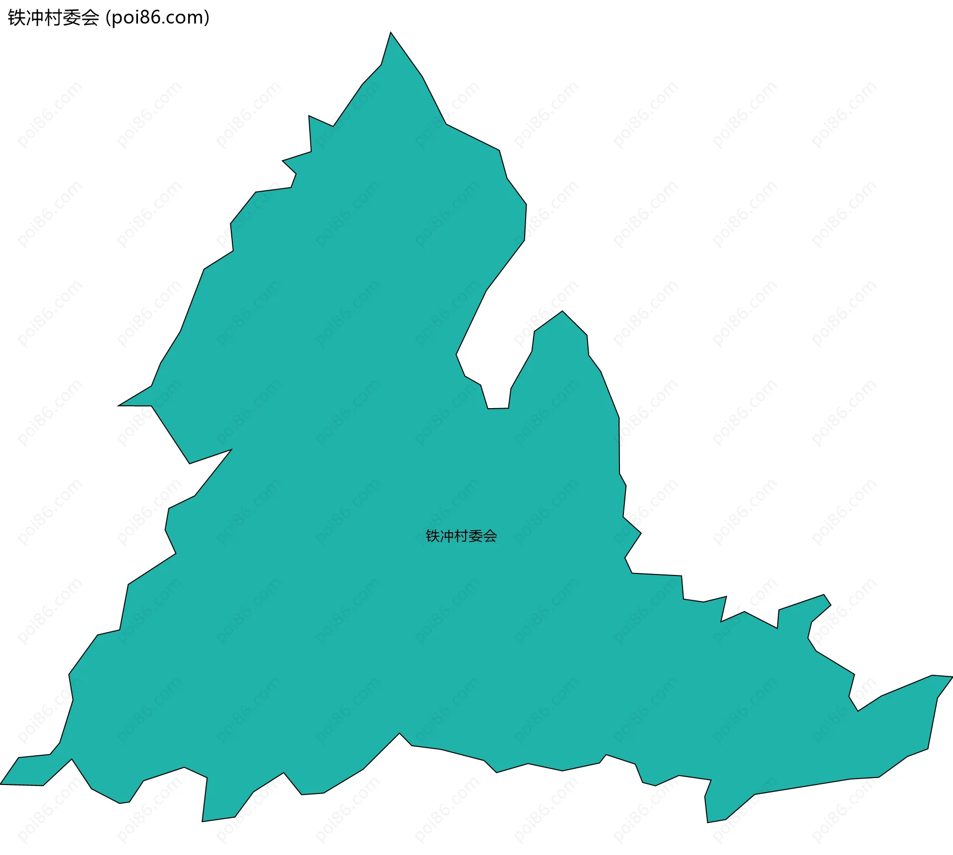 铁冲村委会边界地图
