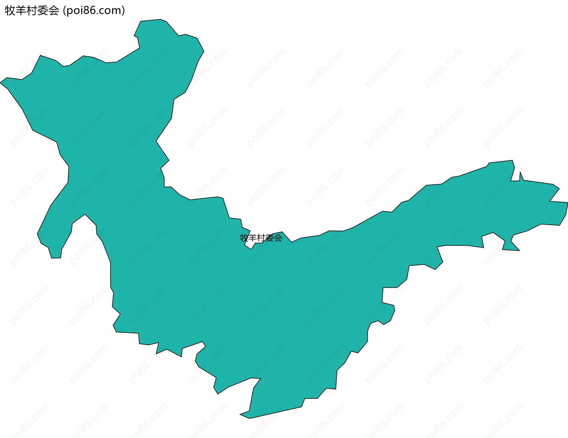 牧羊村委会边界地图