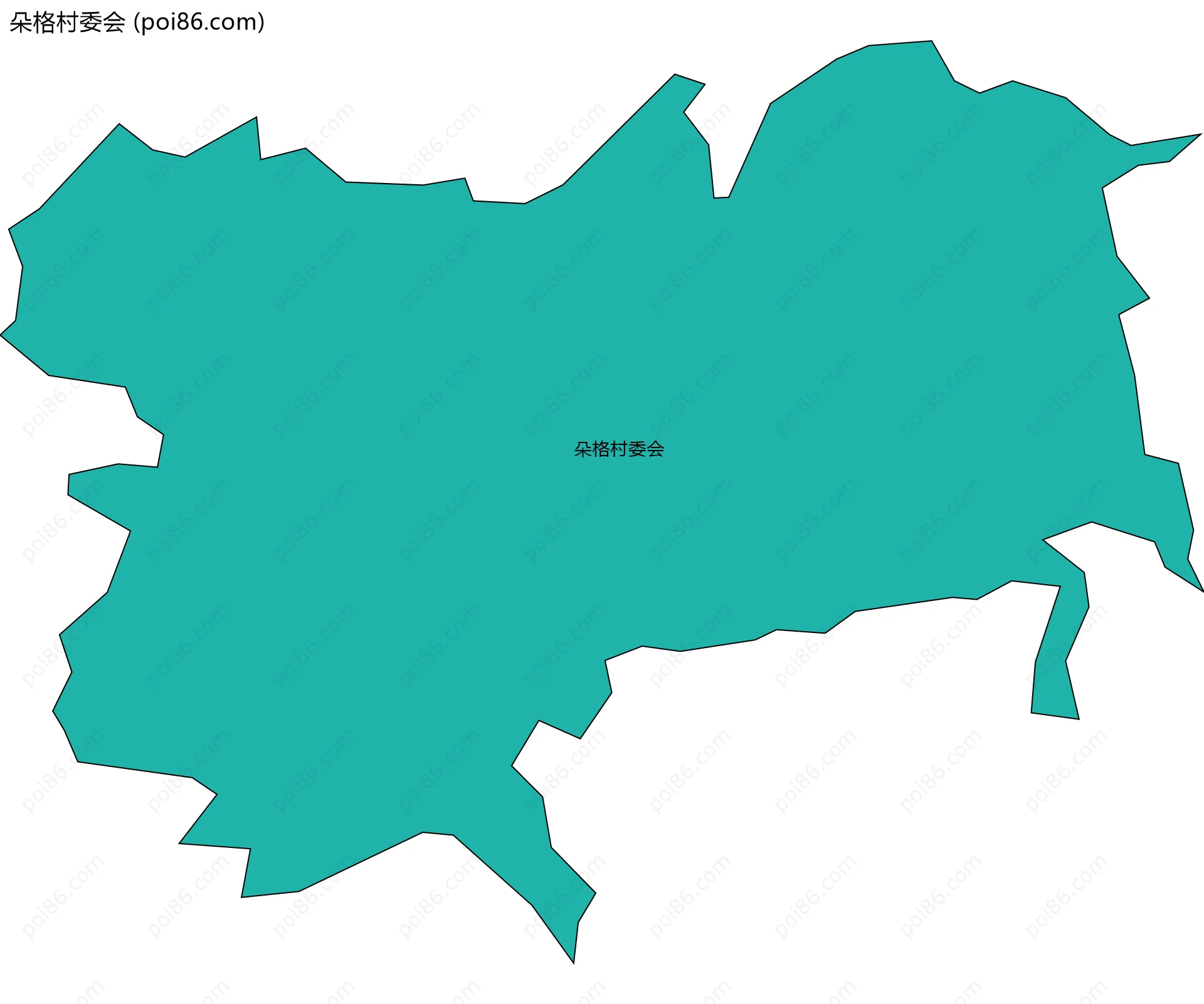 朵格村委会边界地图