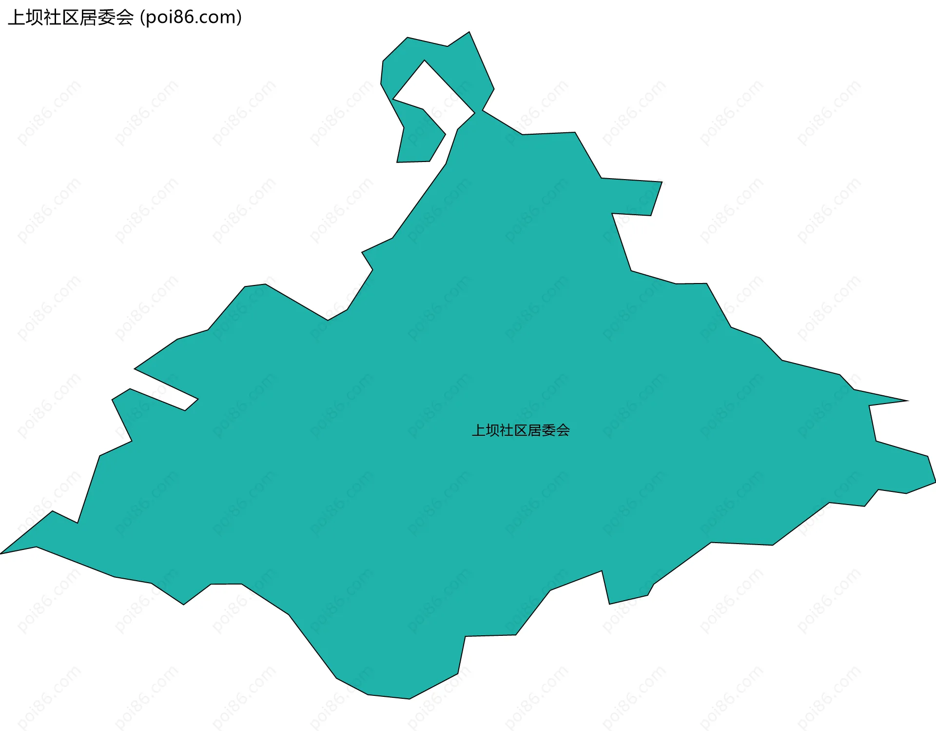上坝社区居委会边界地图