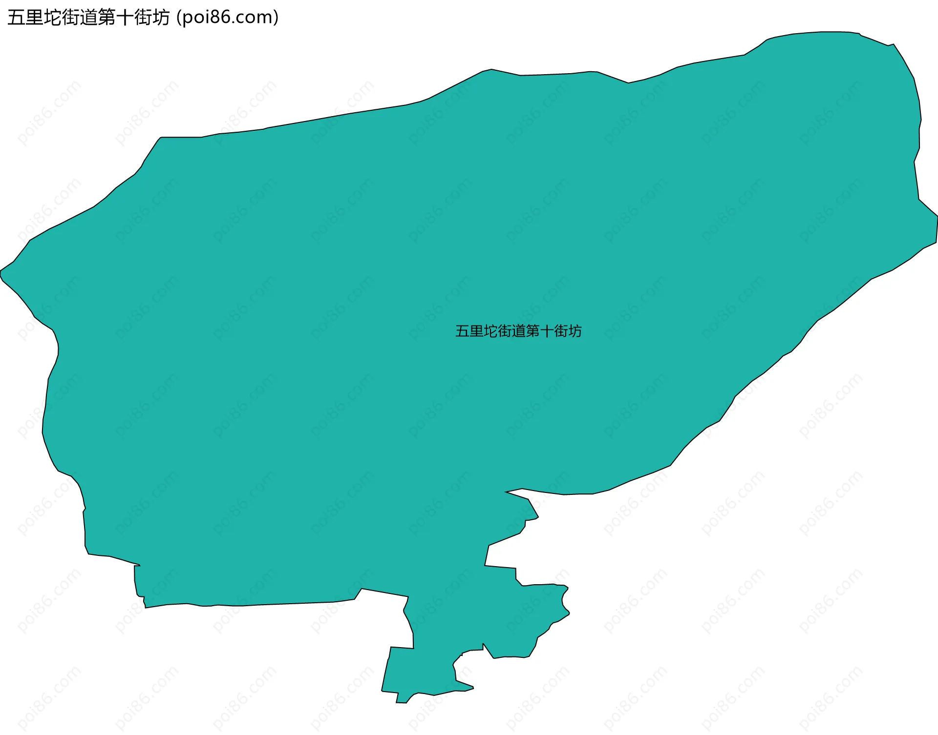 五里坨街道第十街坊边界地图
