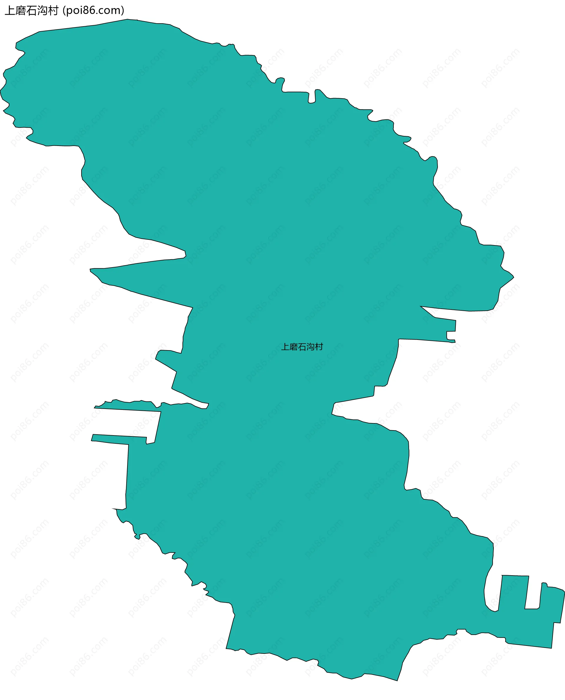 上磨石沟村边界地图