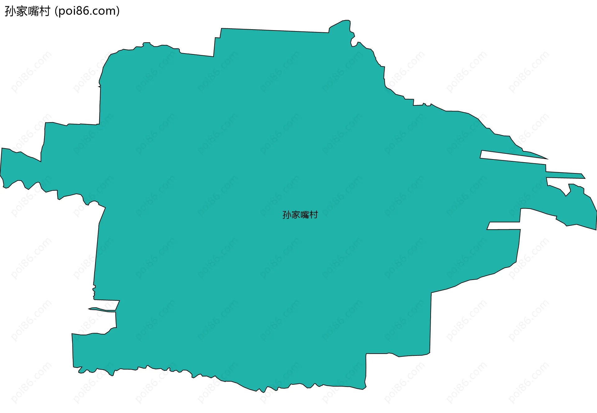 孙家嘴村边界地图