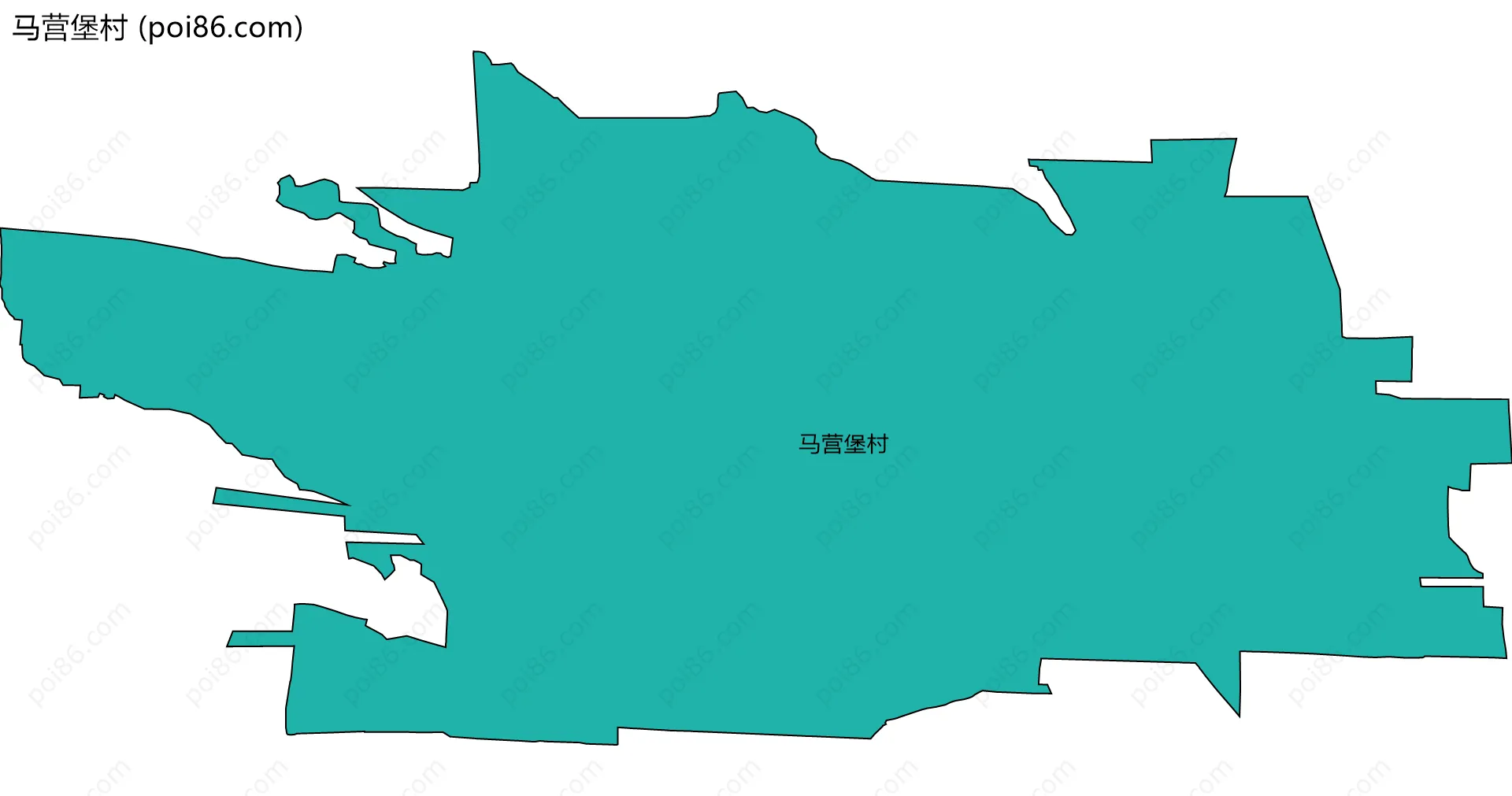 马营堡村边界地图