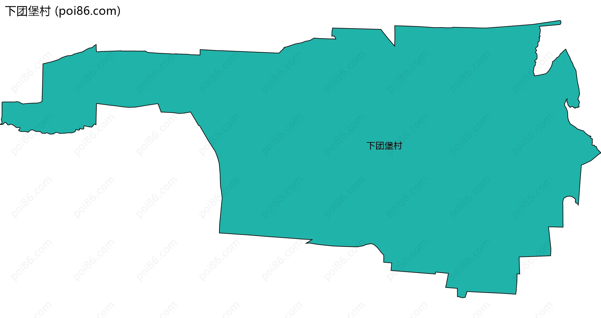 下团堡村边界地图