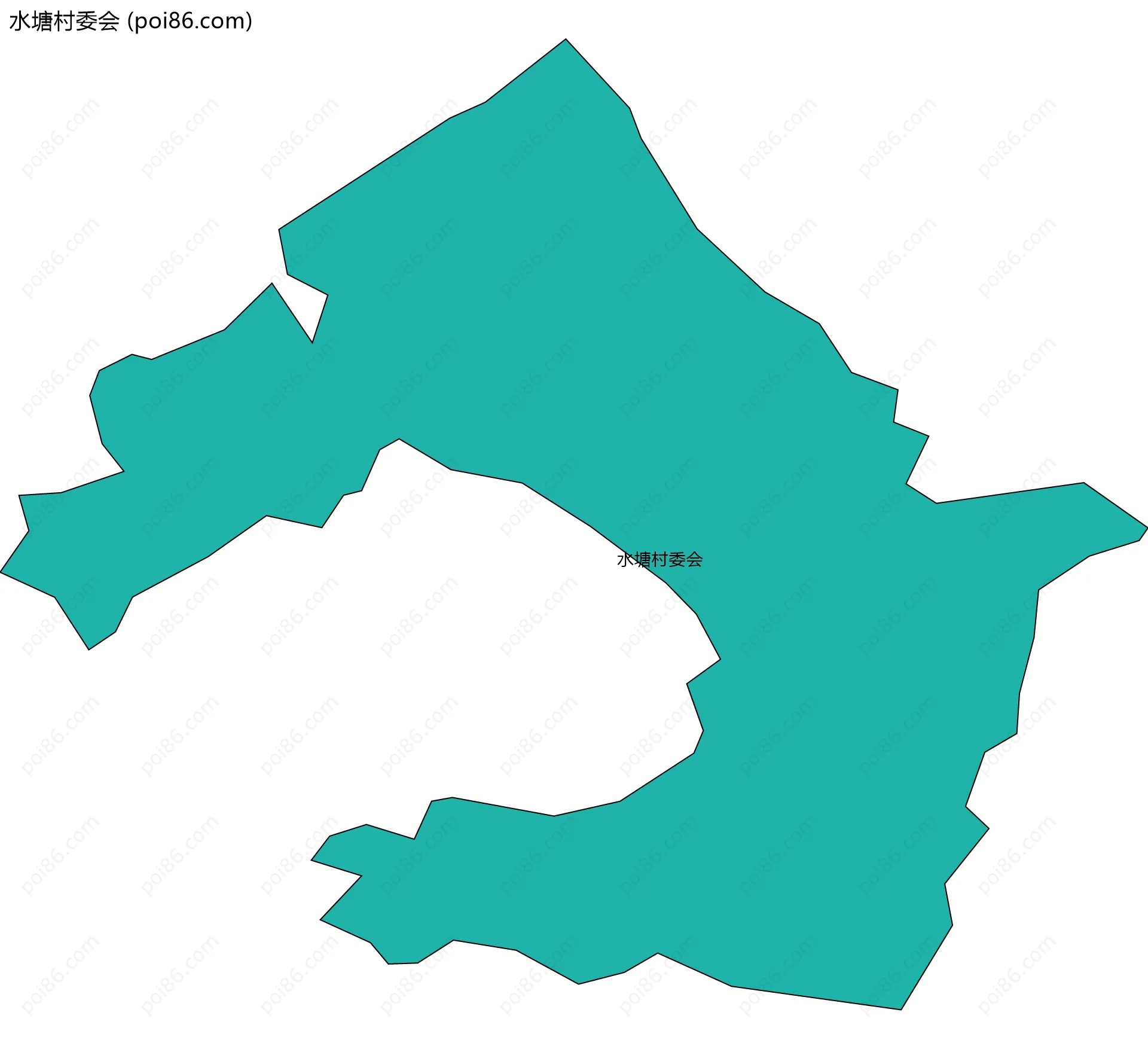 水塘村委会边界地图