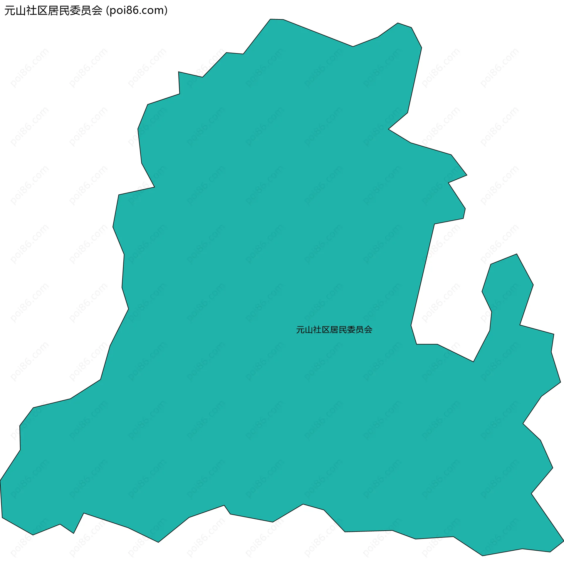 元山社区居民委员会边界地图