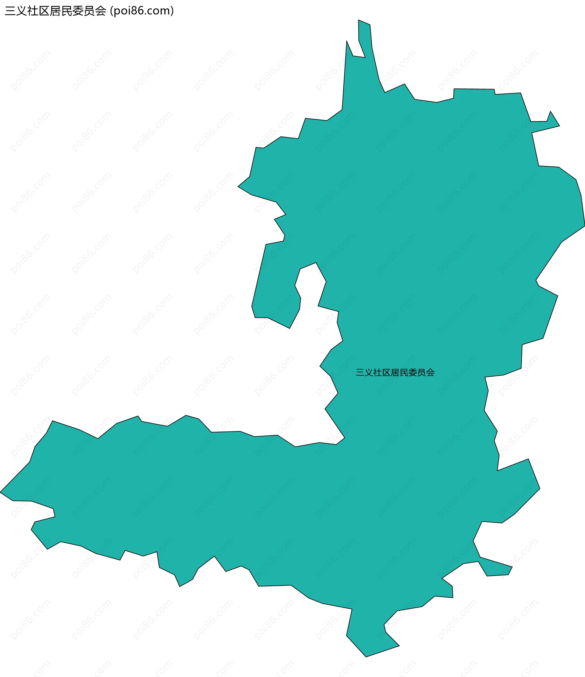 三义社区居民委员会边界地图