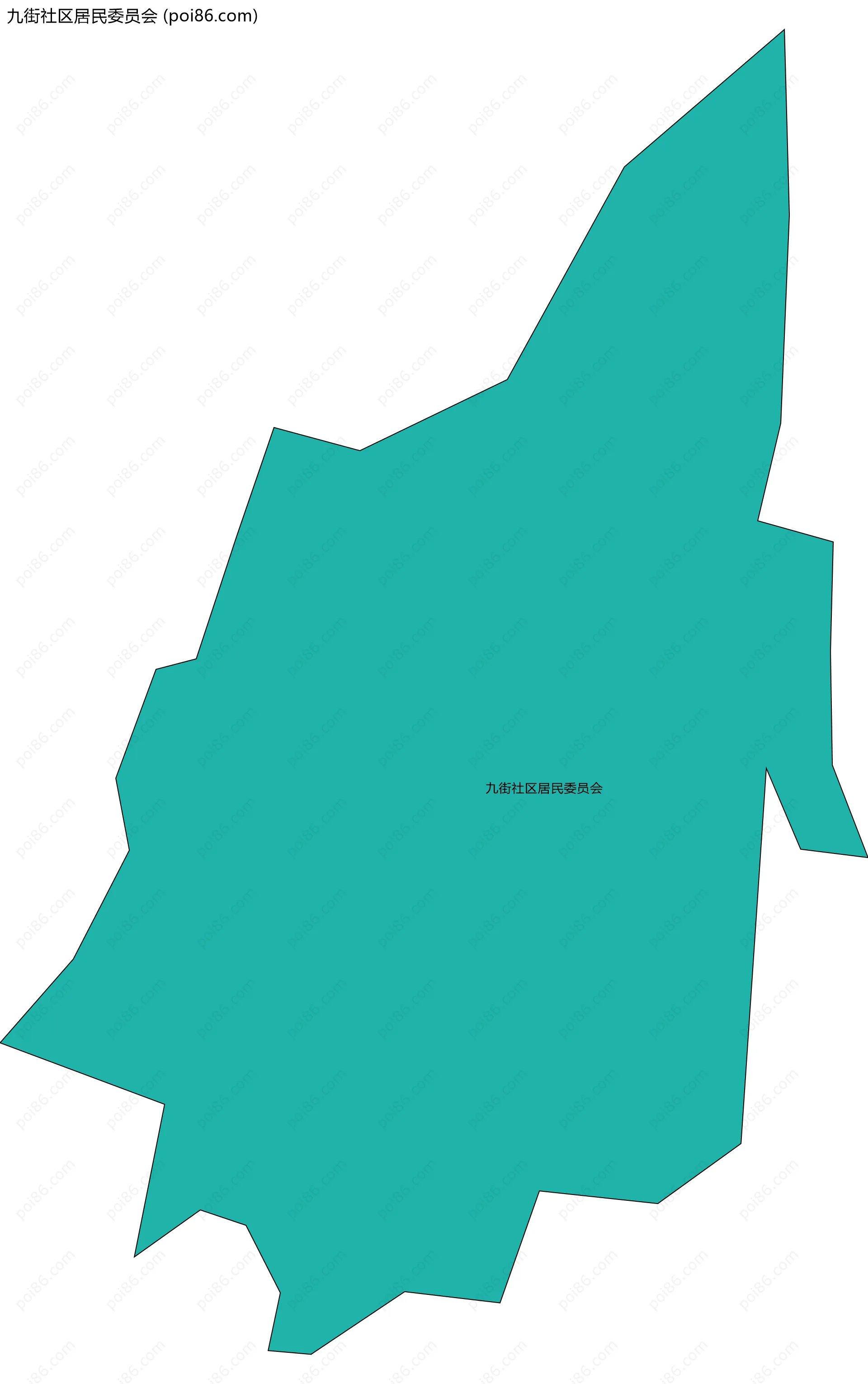 九街社区居民委员会边界地图