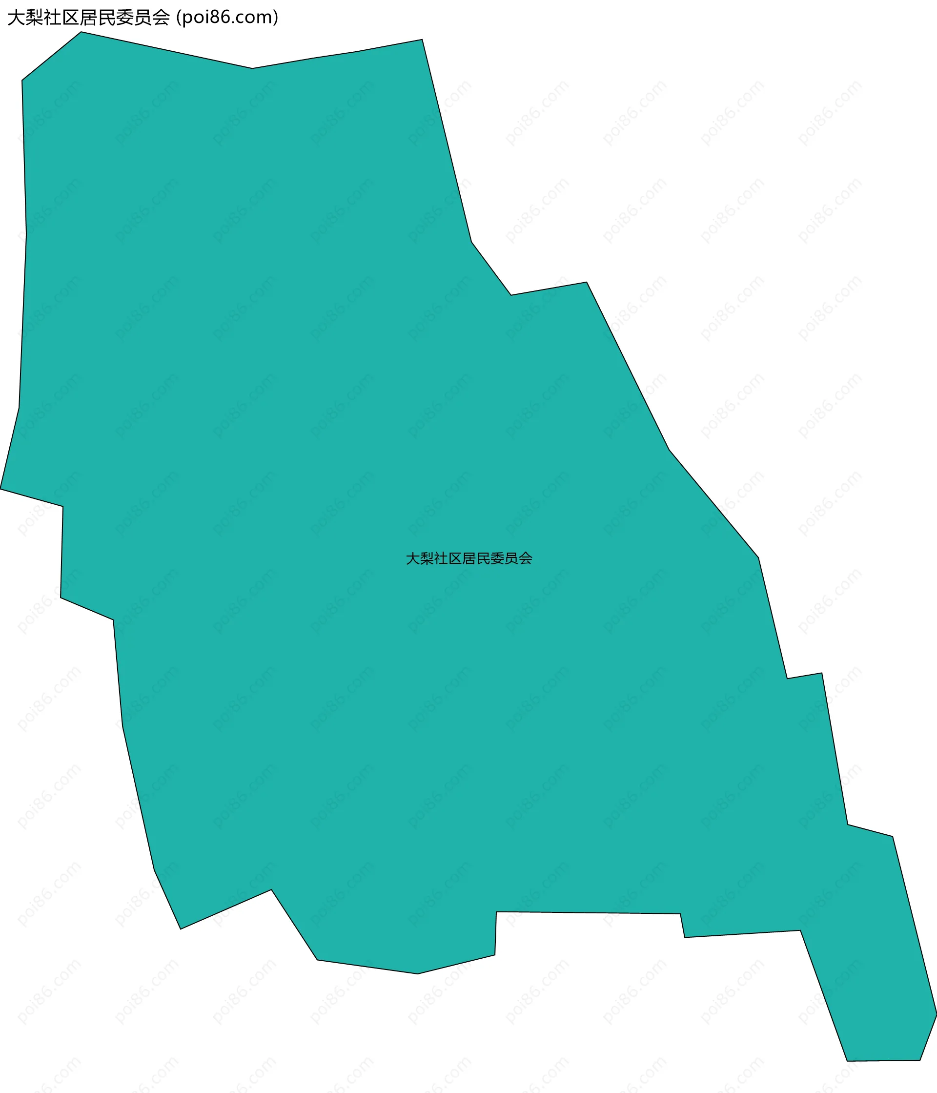 大梨社区居民委员会边界地图