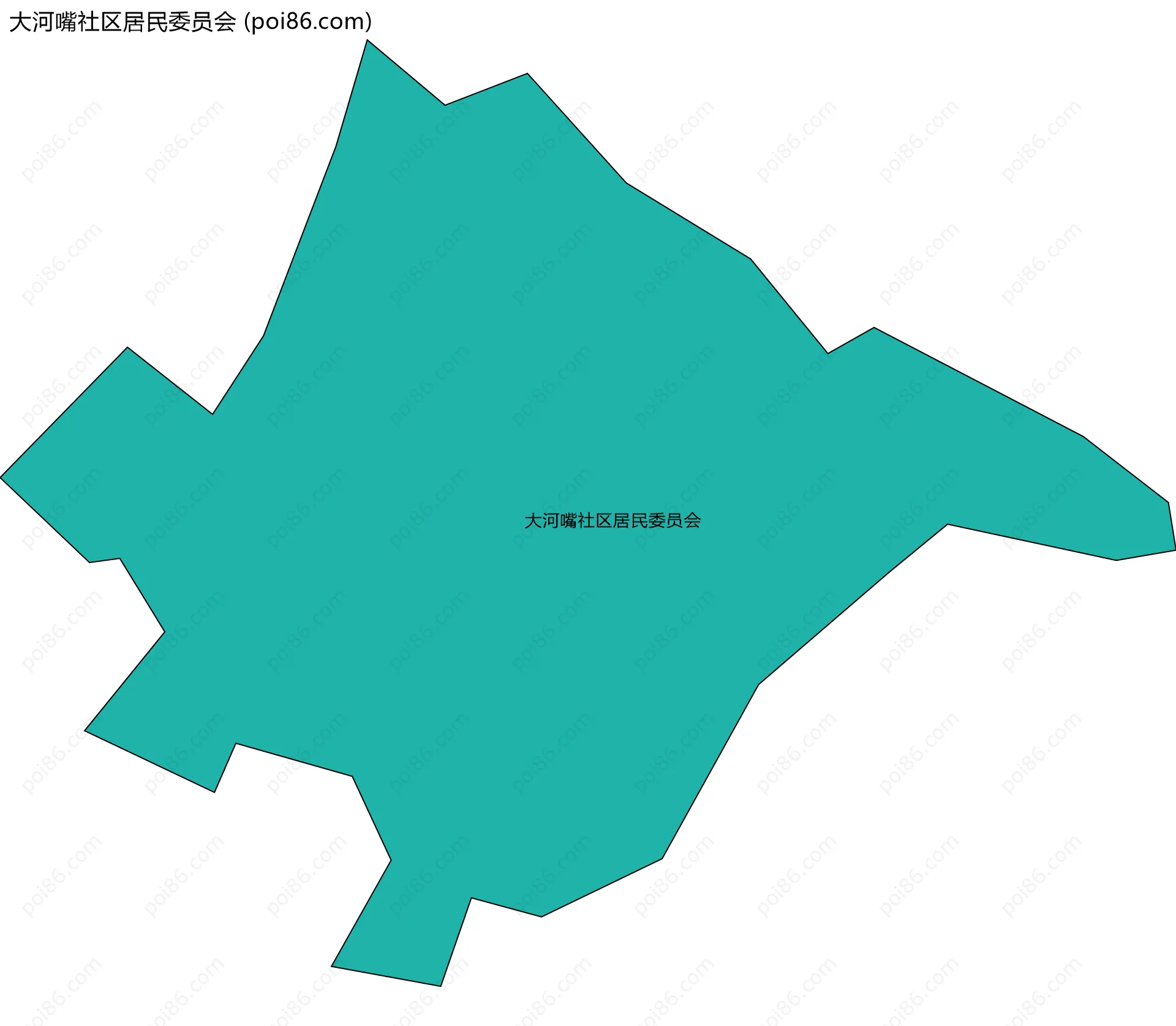 大河嘴社区居民委员会边界地图