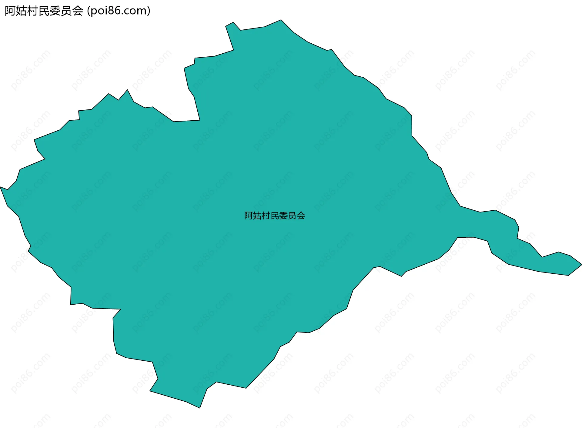 阿姑村民委员会边界地图