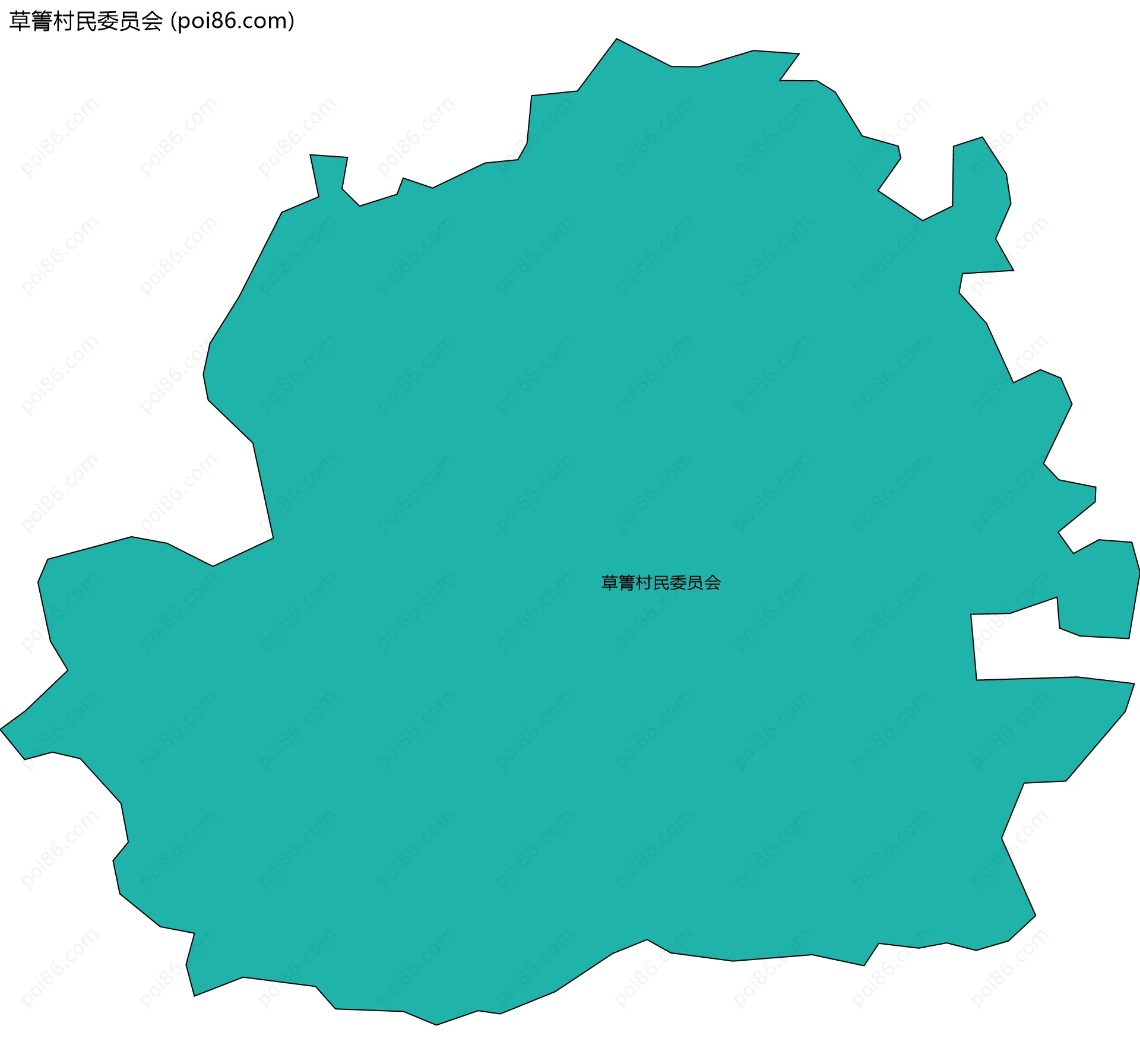 草箐村民委员会边界地图