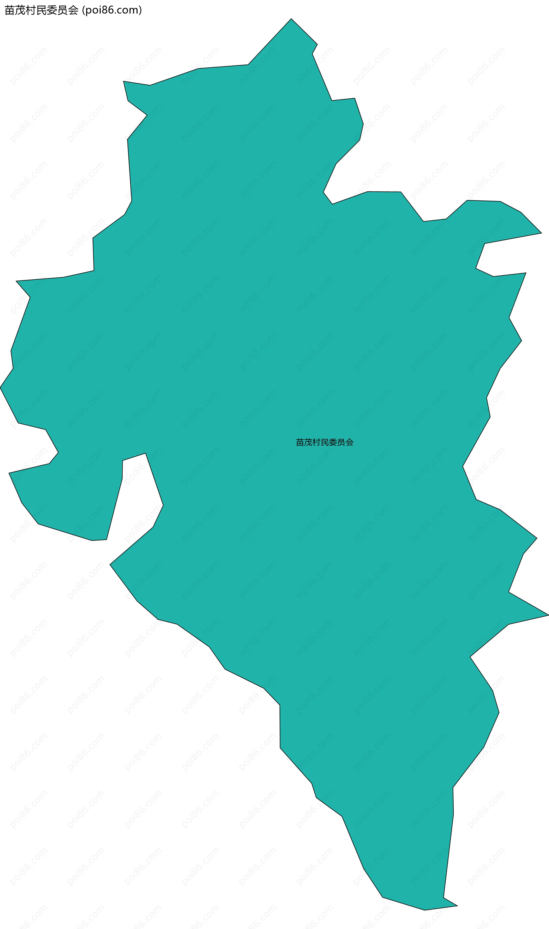 苗茂村民委员会边界地图