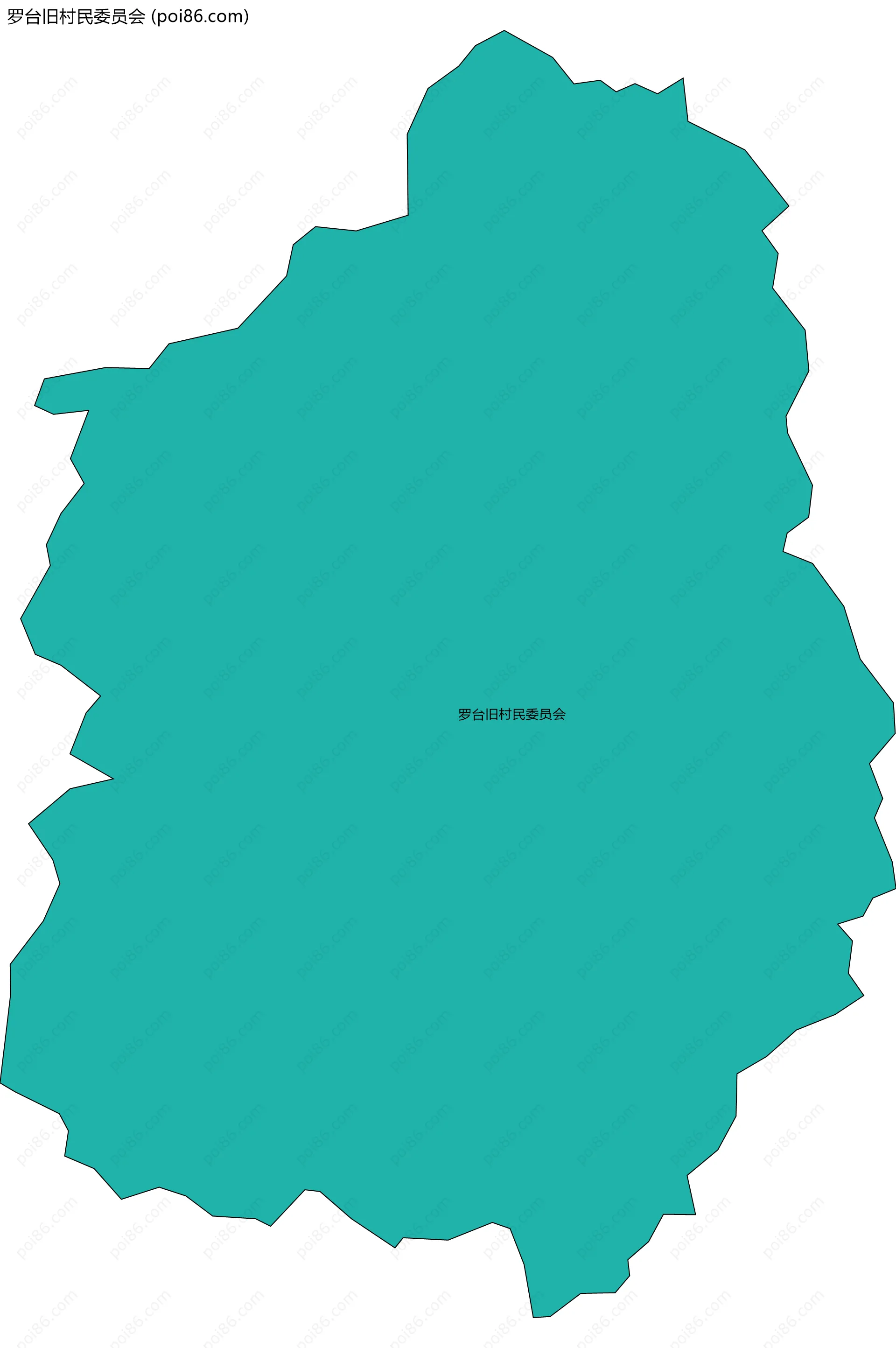 罗台旧村民委员会边界地图