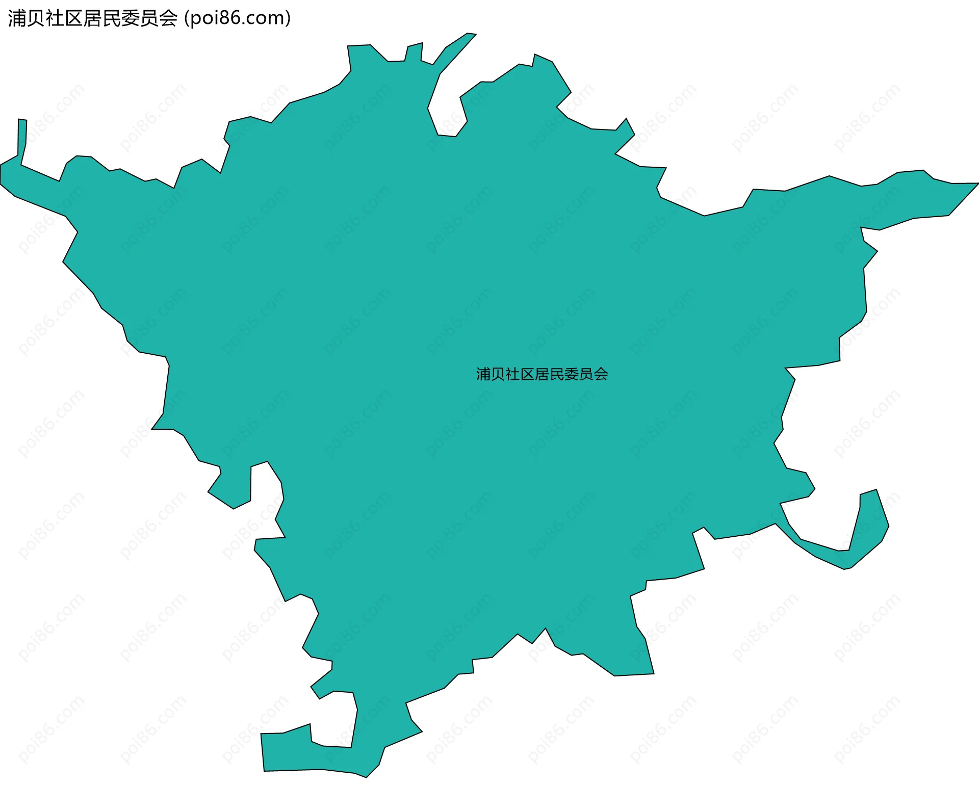 浦贝社区居民委员会边界地图