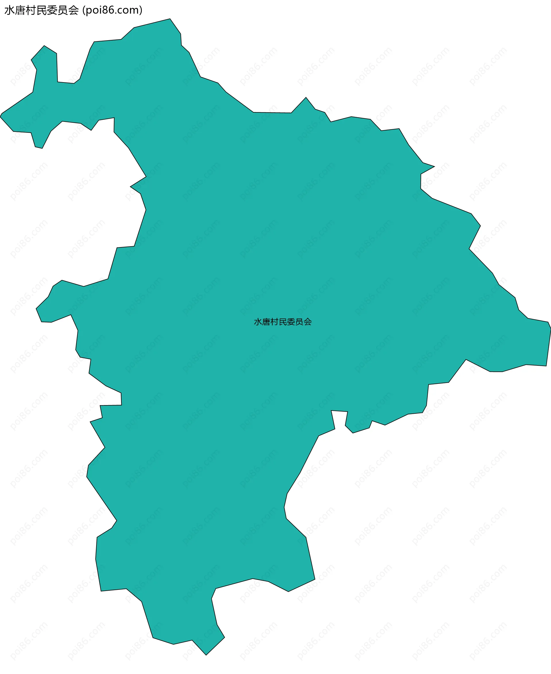 水唐村民委员会边界地图