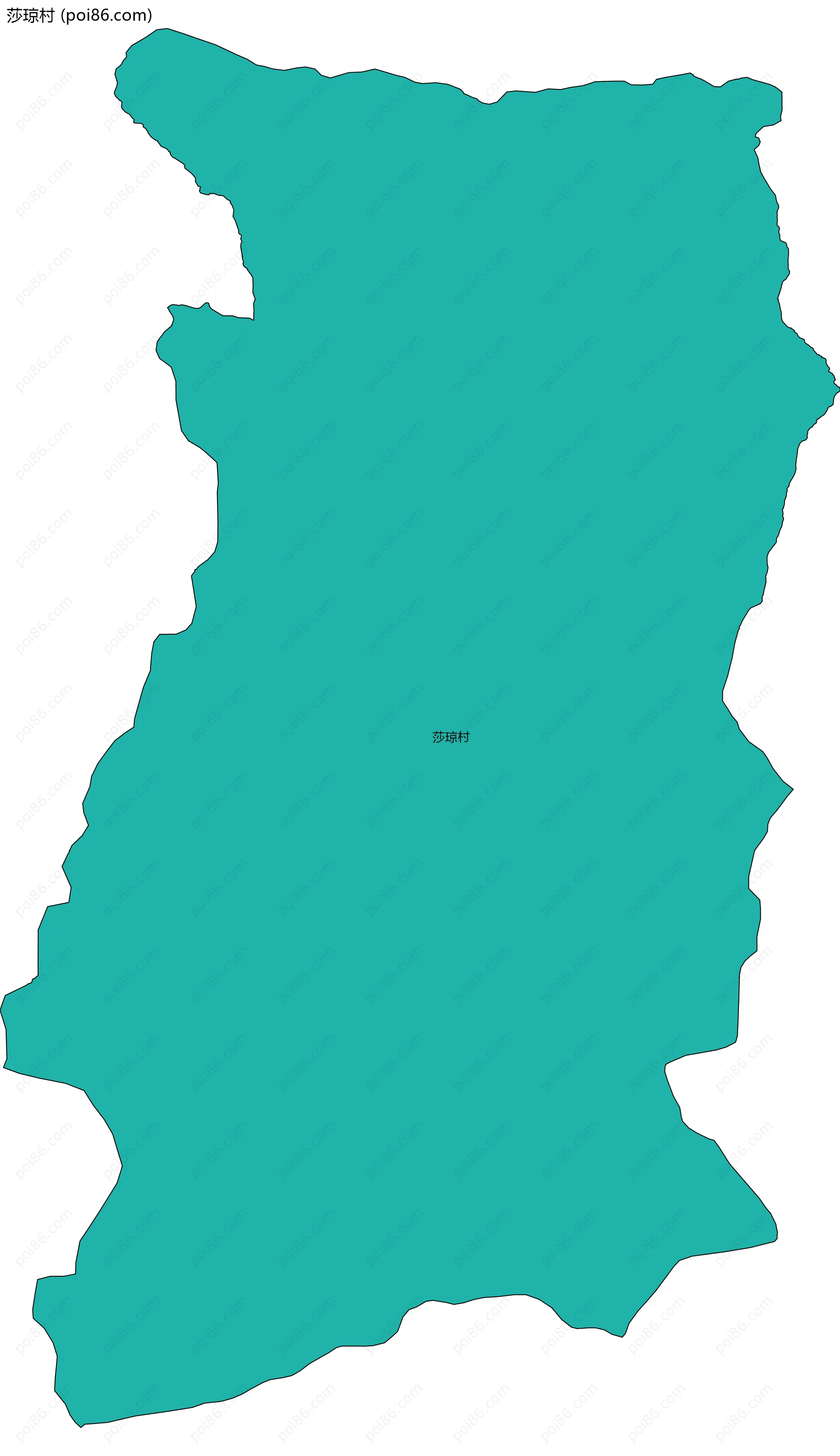 莎琼村边界地图