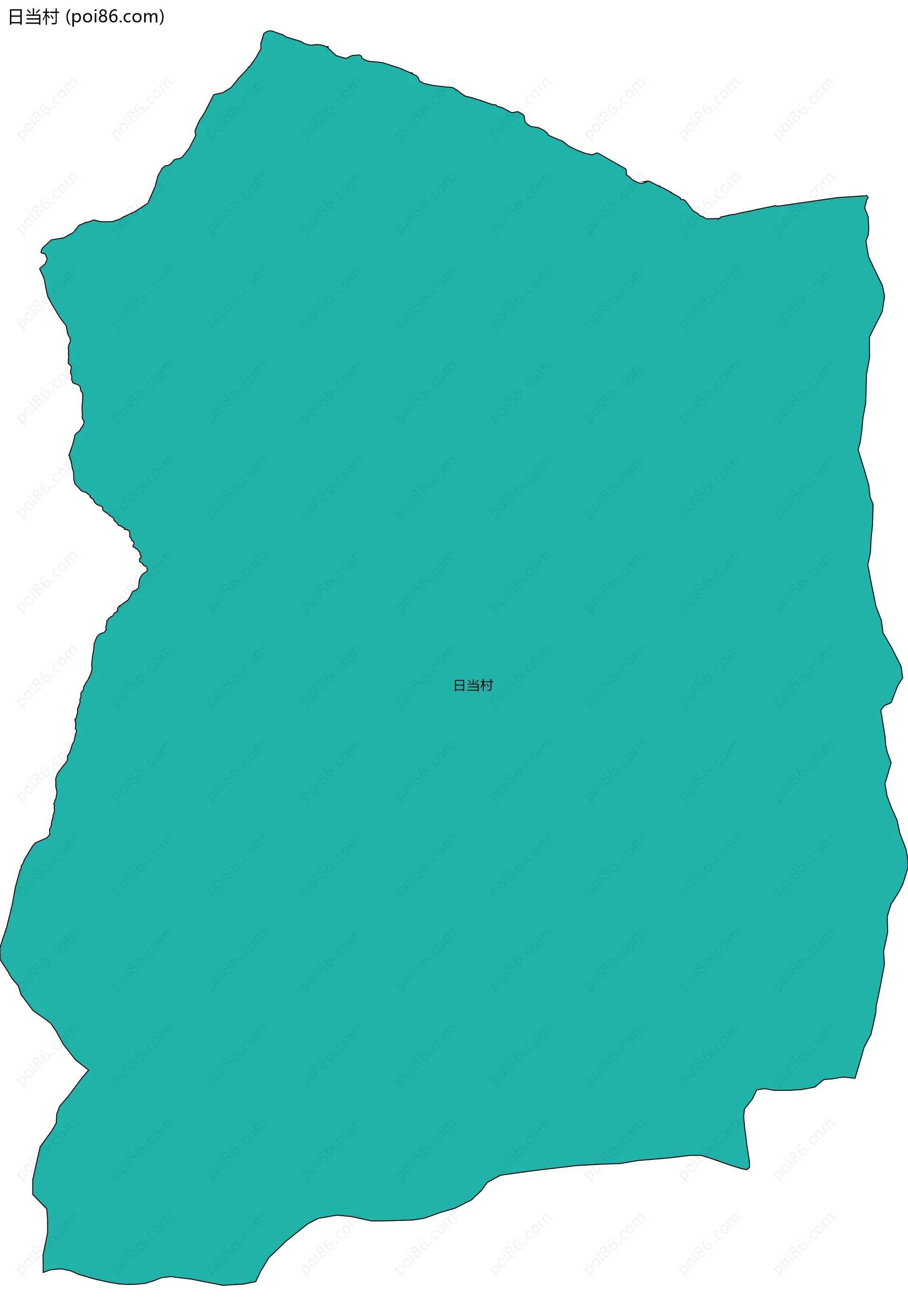 日当村边界地图
