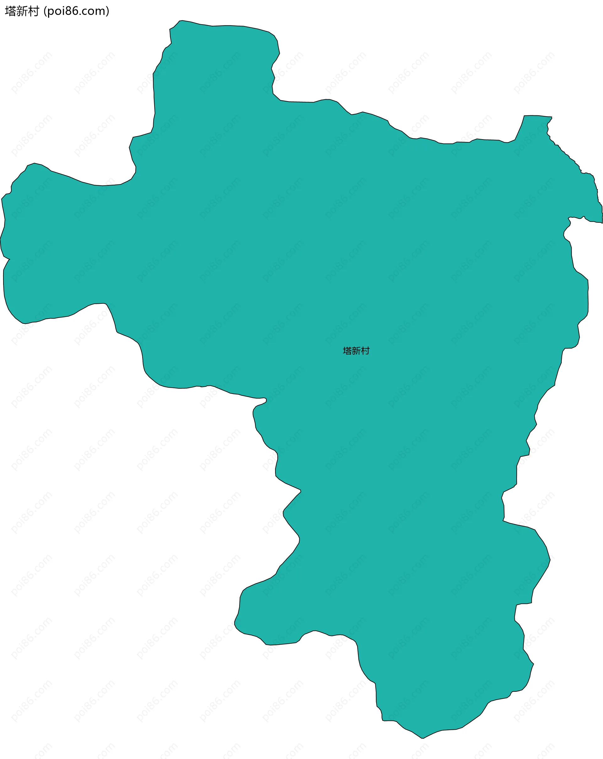 塔新村边界地图