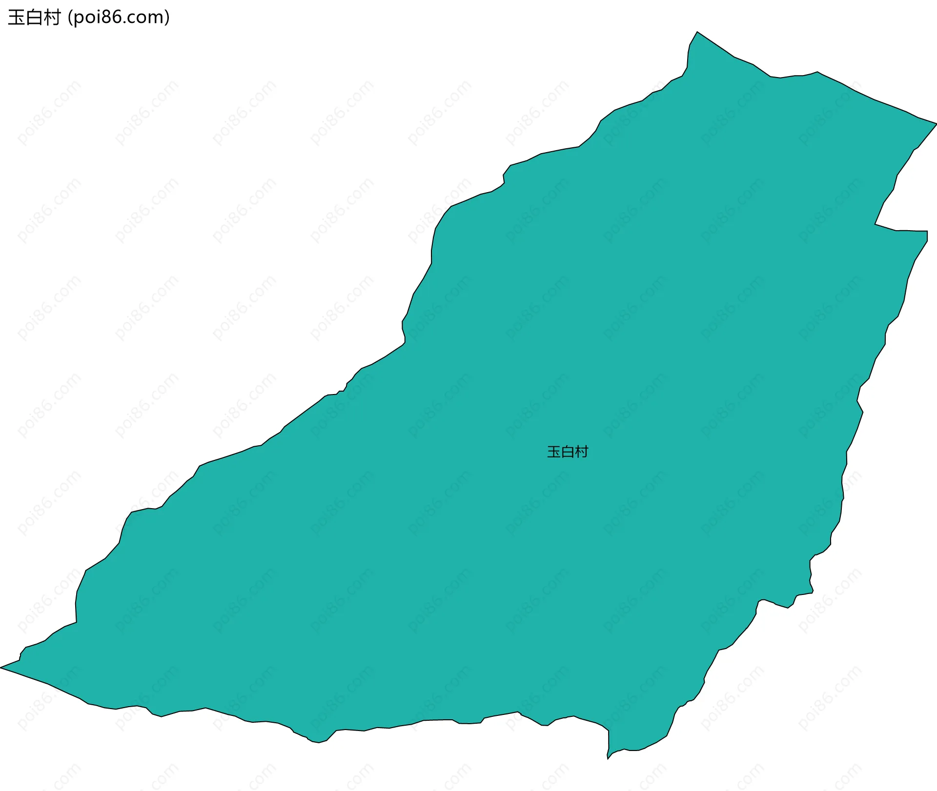 玉白村边界地图
