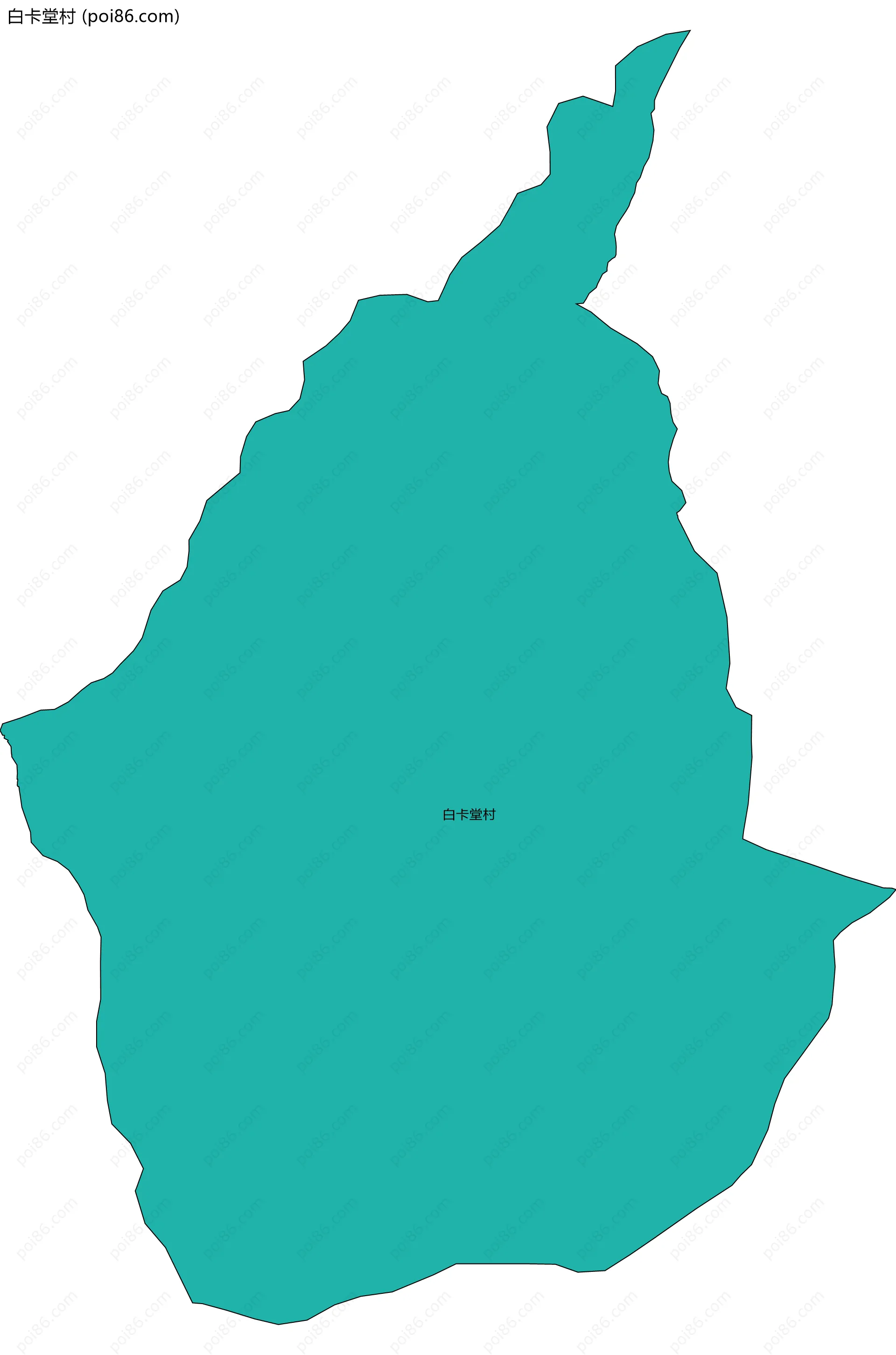 白卡堂村边界地图