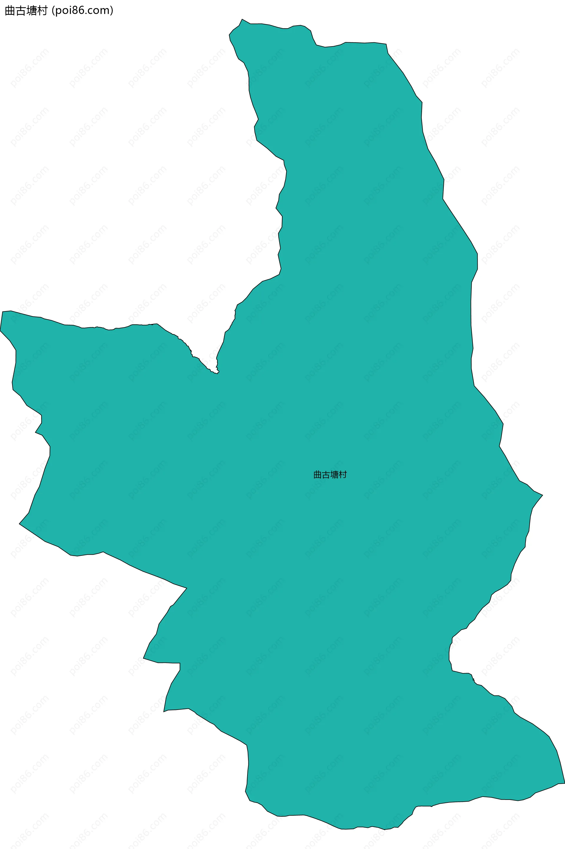 曲古塘村边界地图
