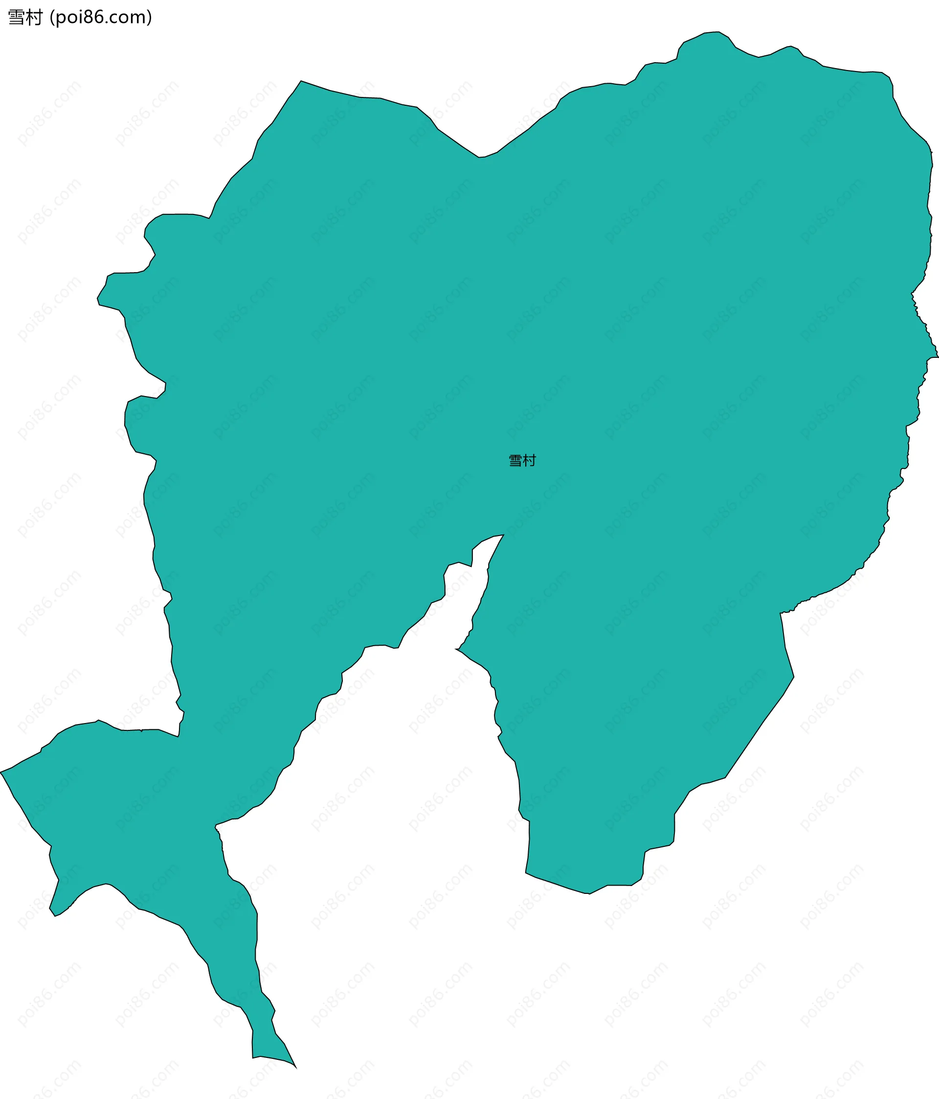 雪村边界地图