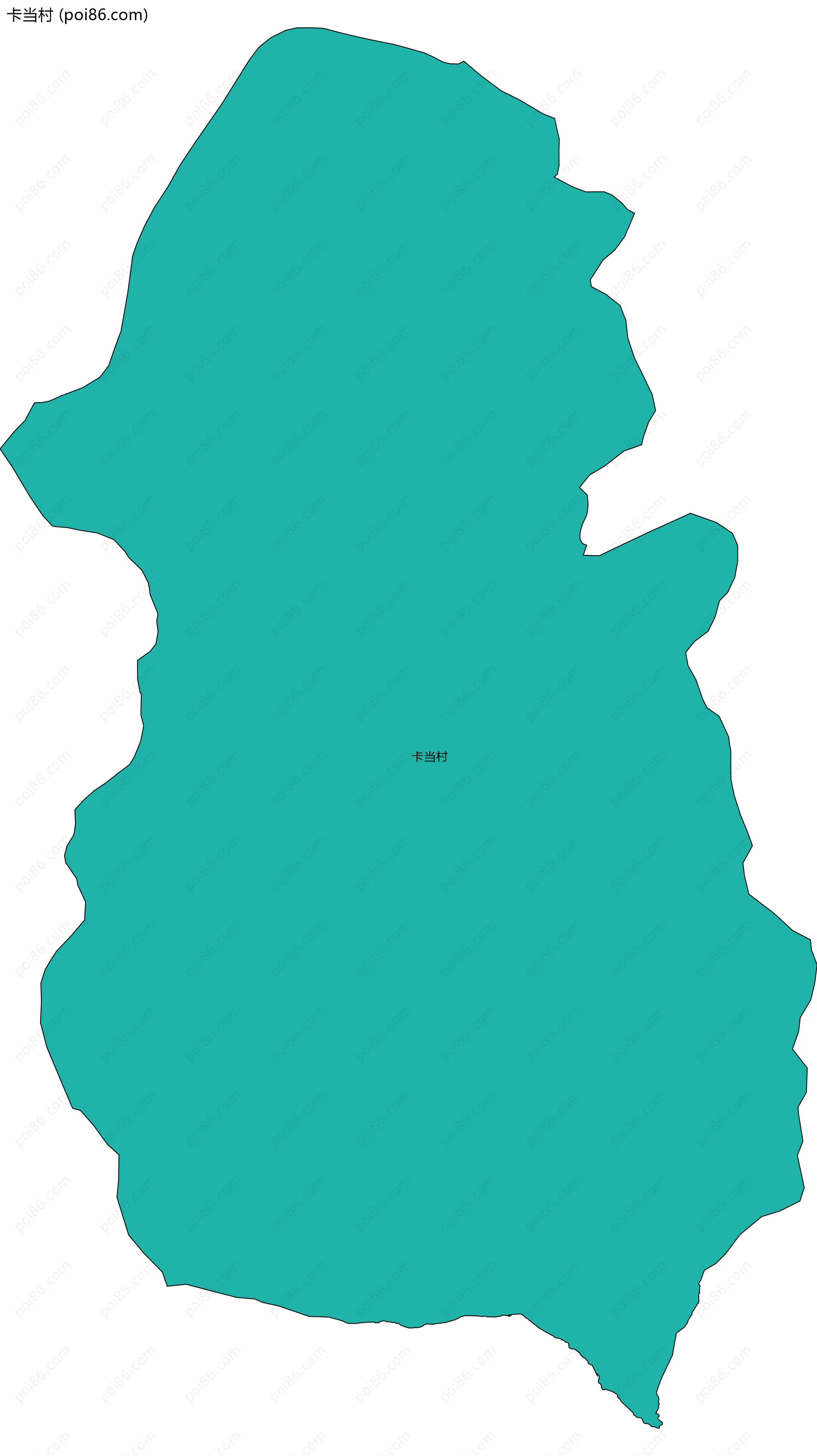 卡当村边界地图