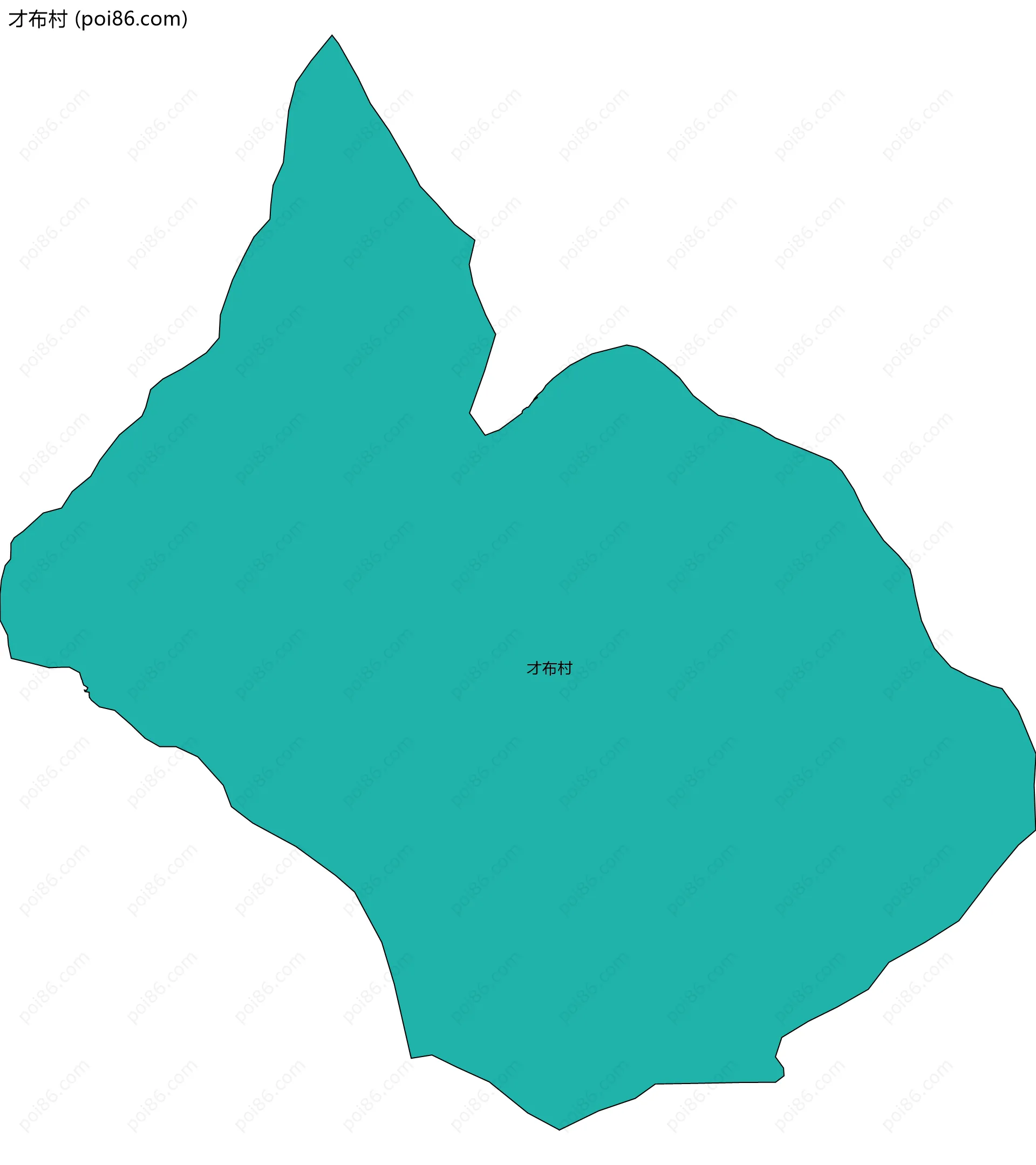 才布村边界地图