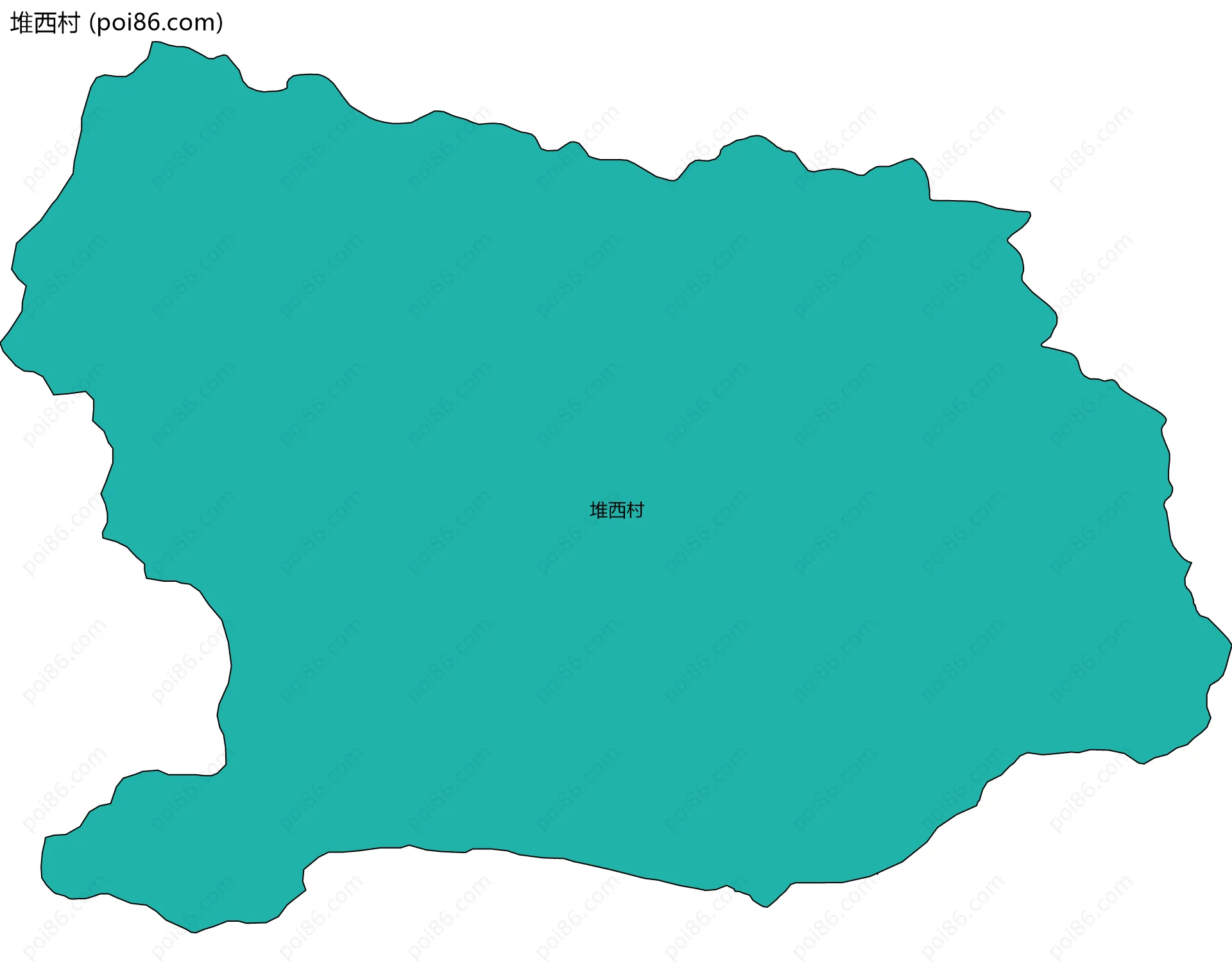 堆西村边界地图